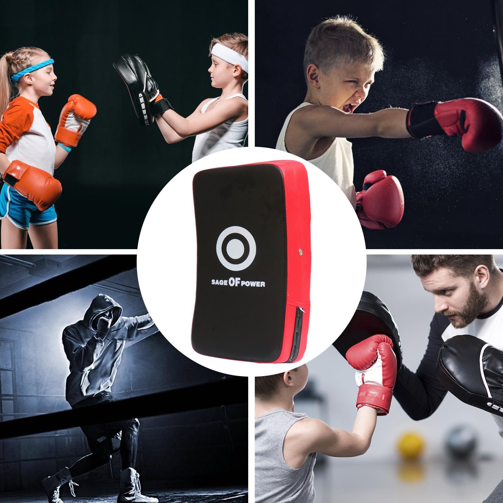 Almohadillas de Mano para Golpear MMA Boxeo Objetivo de Pie Entrenamiento Taekwondo