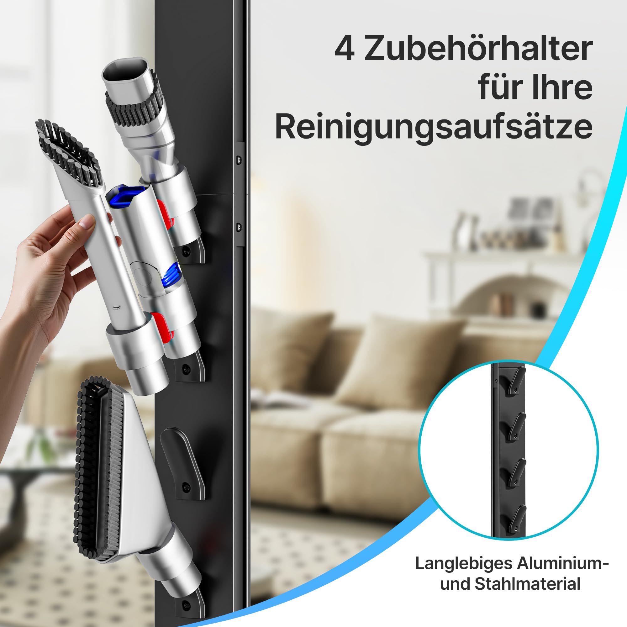 PEGZONE Staubsauger Ständer für Dyson Gen5 V15 V12 V11 V10 V8 V7, Schwarz