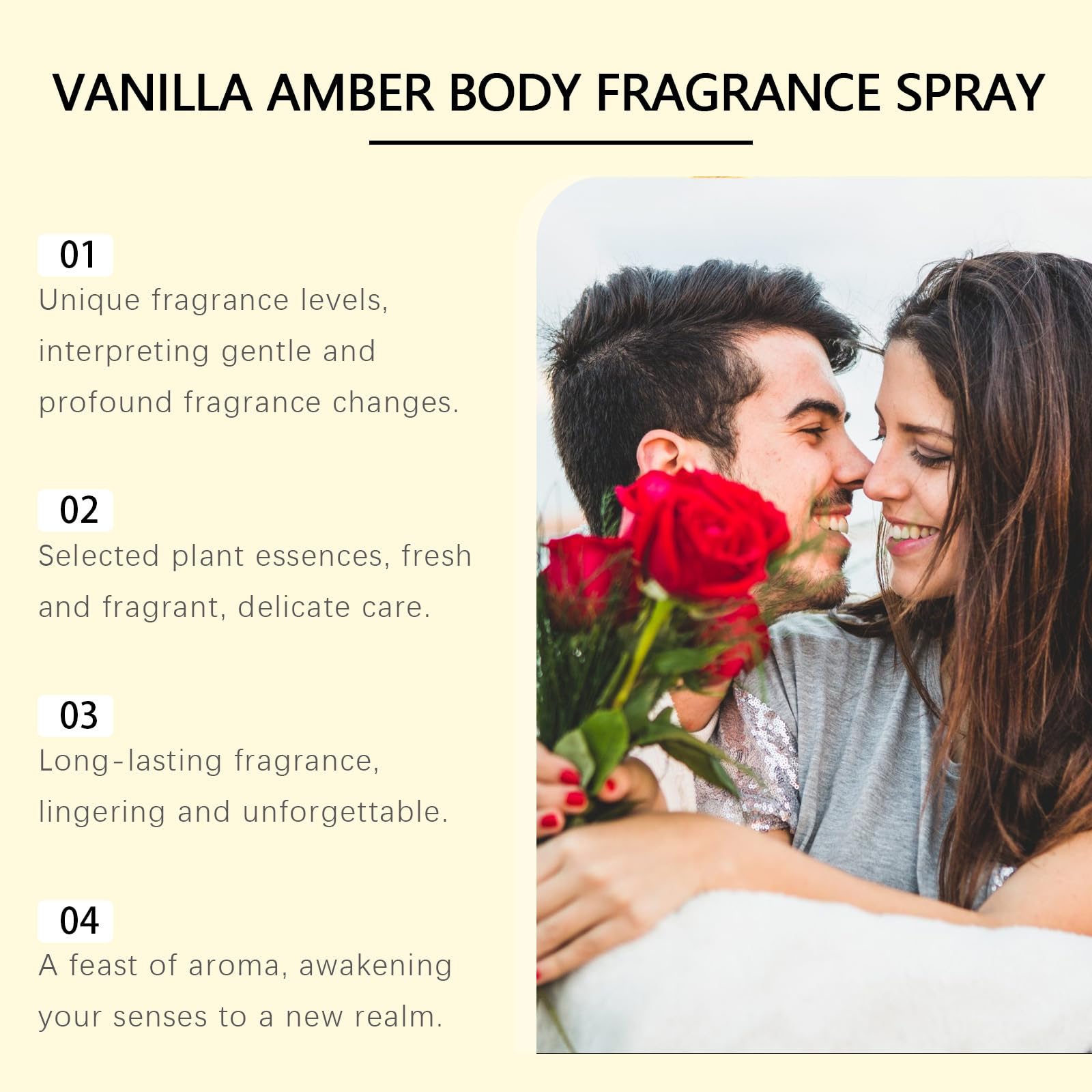 Waniliowy spray do ciała dla kobiet i dziewcząt, długotrwała mgiełka zapachowa do skóry i włosów, świeży i elegancki zapach, 50 ml, rozmiar podróżny (5)