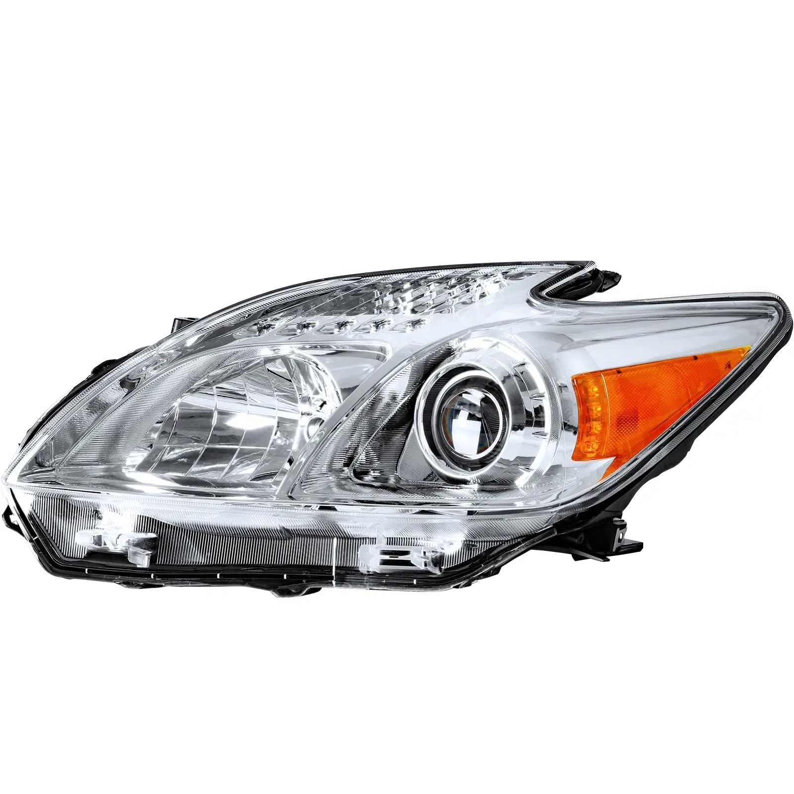 PENSUN Headlights Assembly Compatible with Toyota Prius 2012 2013 2014 2015 Headlamp Halogen Replacement for TO2519134C 8113047520 (Driver Side)