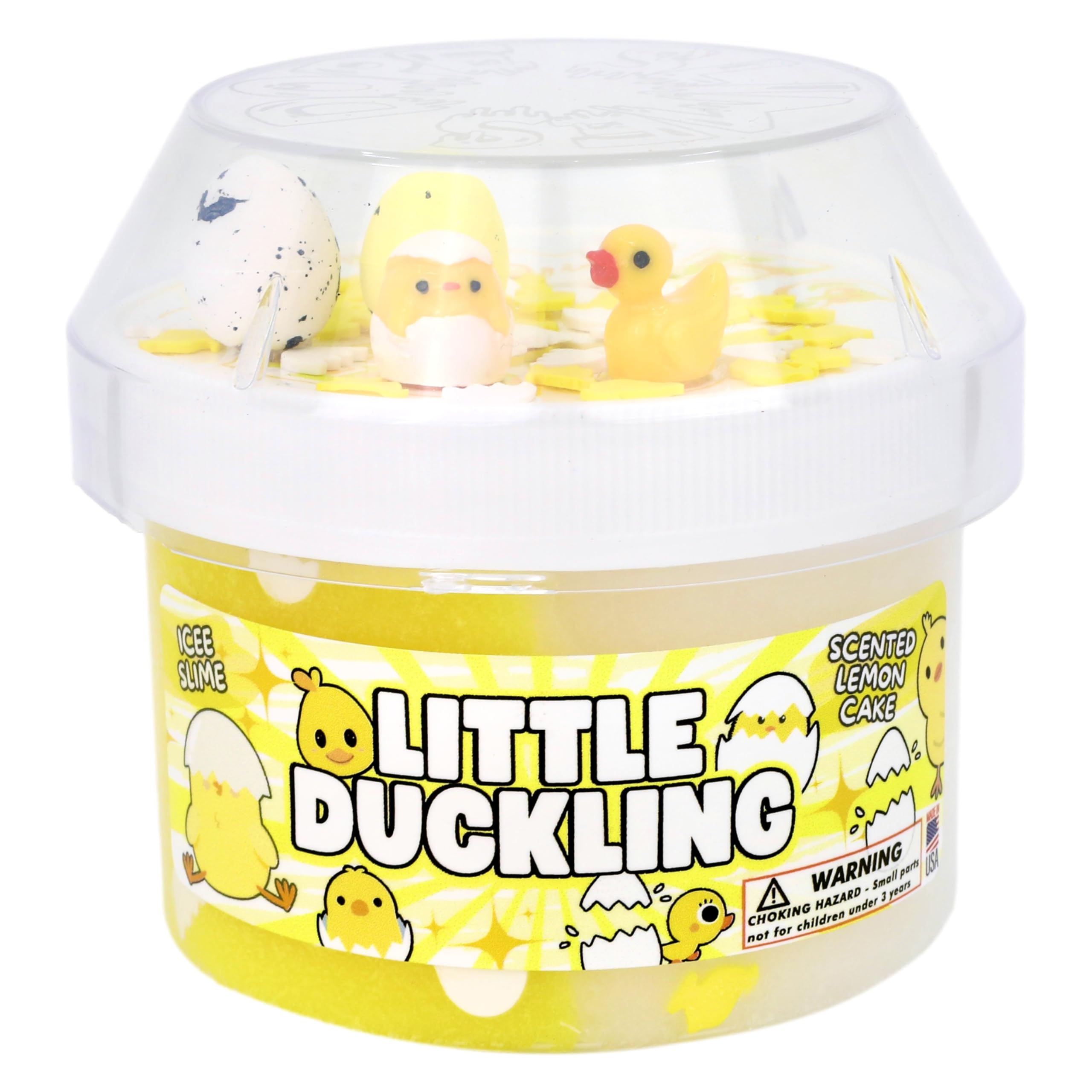Little Duckling - ICEE Textured Easter Slime 8 fl/oz - Handmade in USA - Dope Slimes - Yellow/White