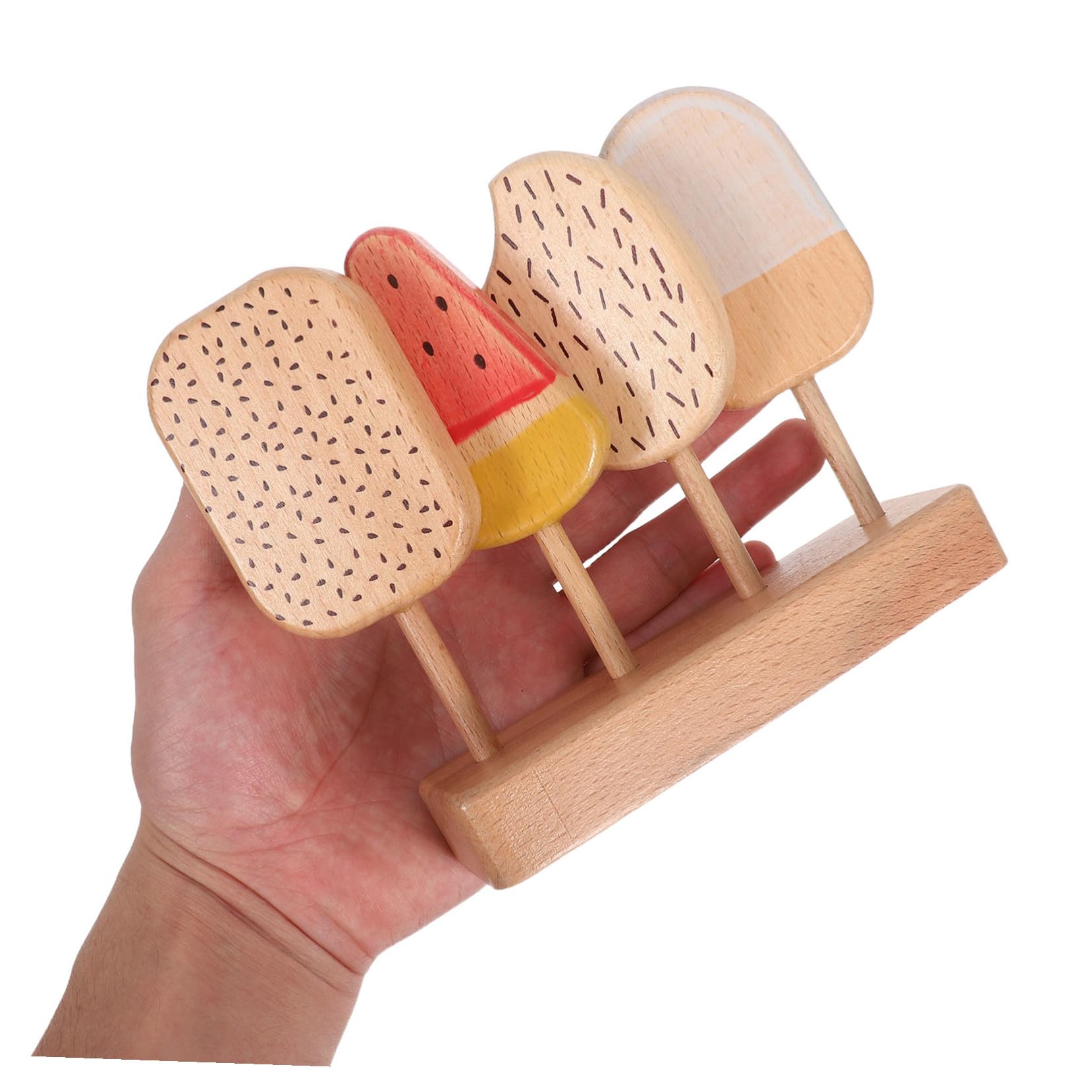 BESPORTBLE Giocattolo in Legno per Gelato e Ciambelle per Ragazzo Ragazza Cibo Finto per Cucina di Ragazzo Ragazza Accessori da Cucina per Giochi di Ruolo Decorazioni per Feste e Festival