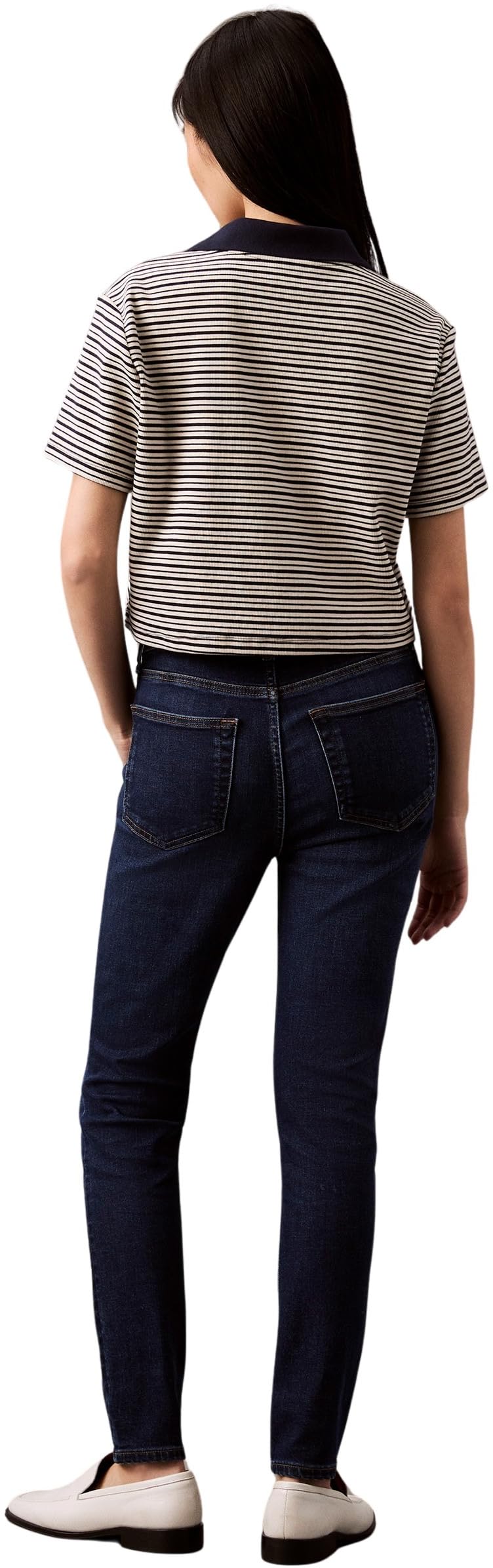 Calvin Klein Vaqueros Mujer Skinny Blue Orbit Talle Medio