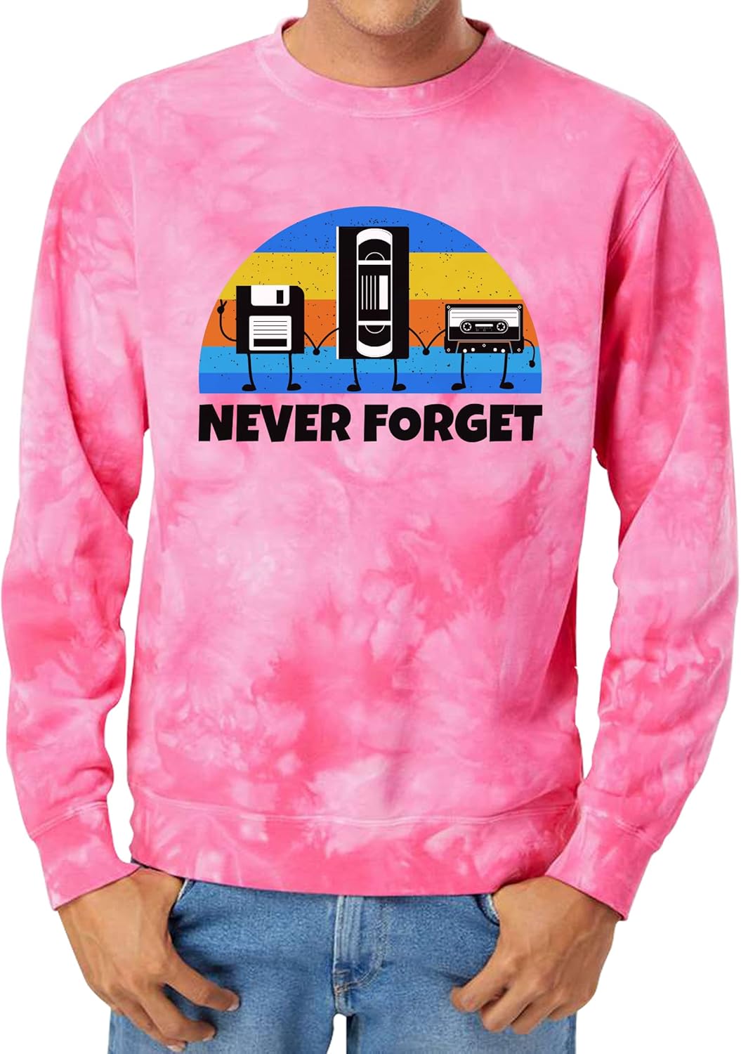 TEEAMORE Custom Tie Dye Sweatshirt Design Your Own Sweatshirt Add Your Image Photo Unisex Adult Tie Dye Sweatshirts - Image 2