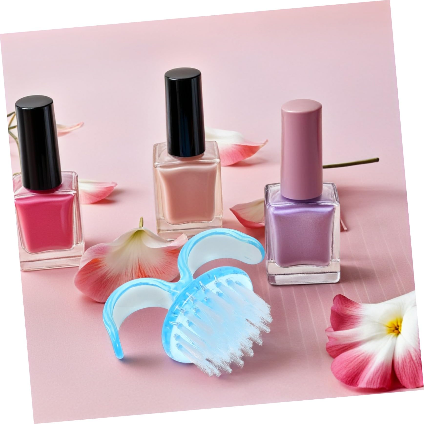 Mikinona 8 Piezas Cepillos de Uñas con Mango Cepillos de Polvo de Uñas de Plástico Resistente Cerdas Suaves para Limpieza Precisa de Manicura Casa y Salón Diseño Compacto Portátil