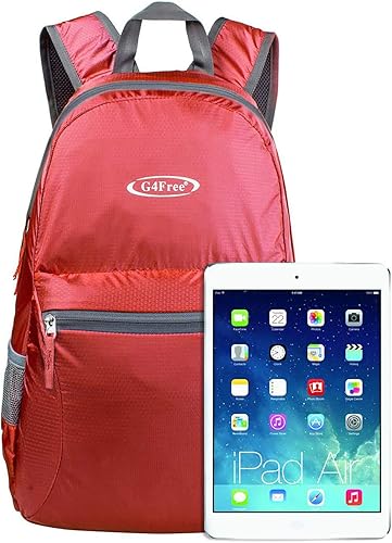 Miniatura 160 de G4Free Ultra Ligero plegable Mochila Senderismo bolsa de diario, práctico plegable camping al aire libre mochila beige (A-Beige)