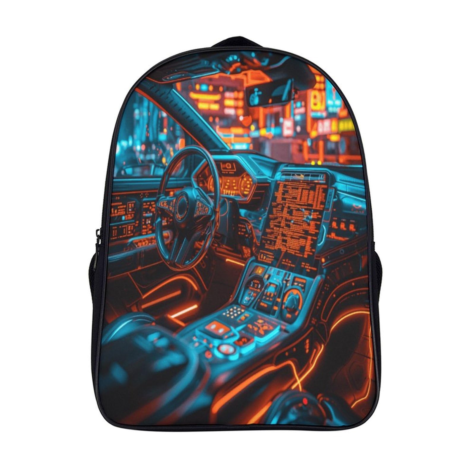 ZHUICHENG Future Cars Mochila Infantil Mochila,Bolsa Impermeable 3D Mochila Para Niños, Mochila Para Niños De Dibujos Animados Impermeable Y Ajustable Adecuado Para Niños Y Niñas 40x28x16cm