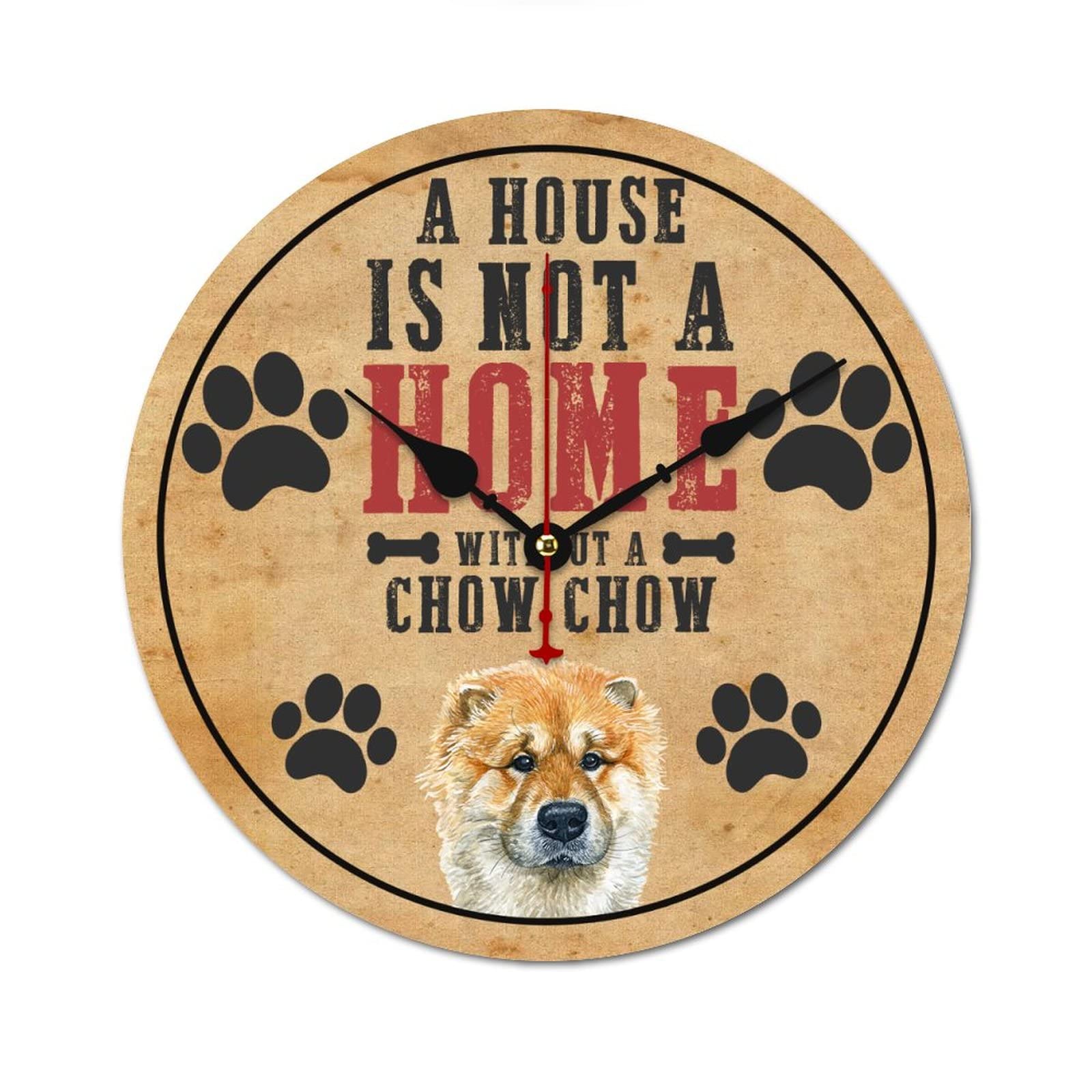 Horloge murale « A House Is Not A Home » : célébrez votre Chow-Chow