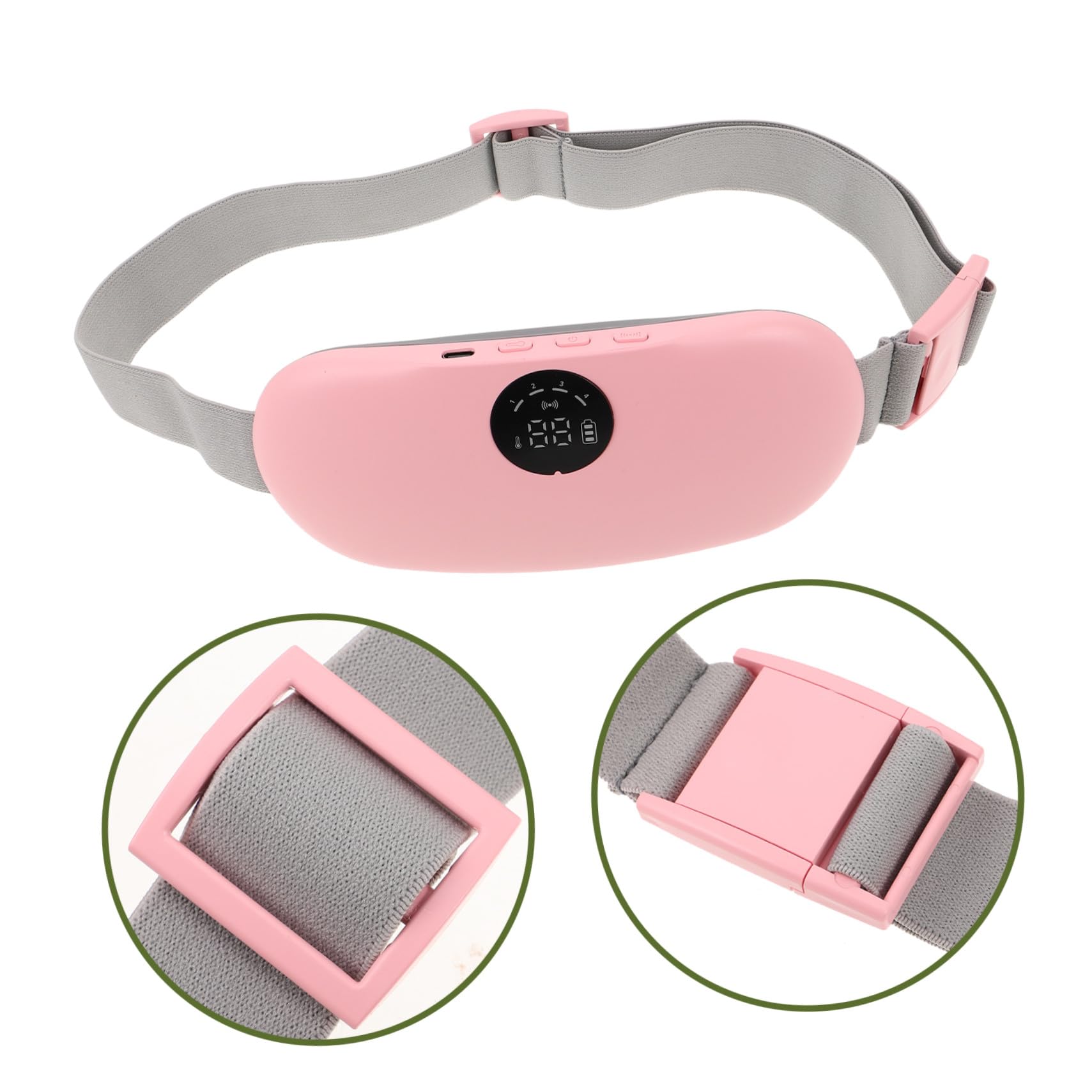 Cinturón Calentador de Útero Eléctrico Cinturón Térmico para Cólicos Menstruales Almohadilla Térmica Portátil para Aliviar Dolores de Espalda y Abdomen Ciclo Menstrual