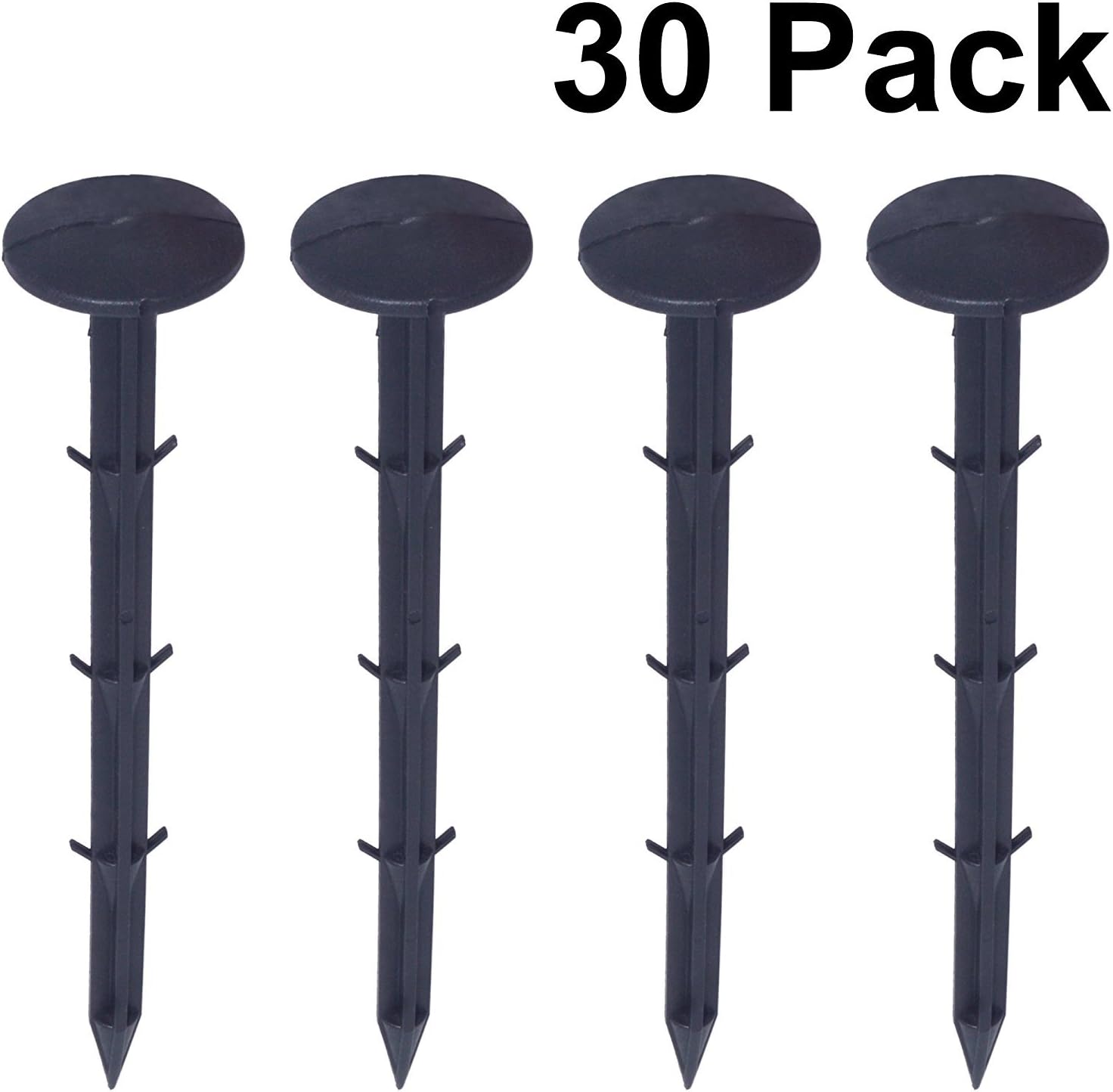 30 PCS 8.26 Inch Plastic Tarp Stakes Anchors - Plastic Stakes Plastic Yard Garden Stakes Anchors for Holding Down Tents, Keeping Garden Netting Down, Plant Support
