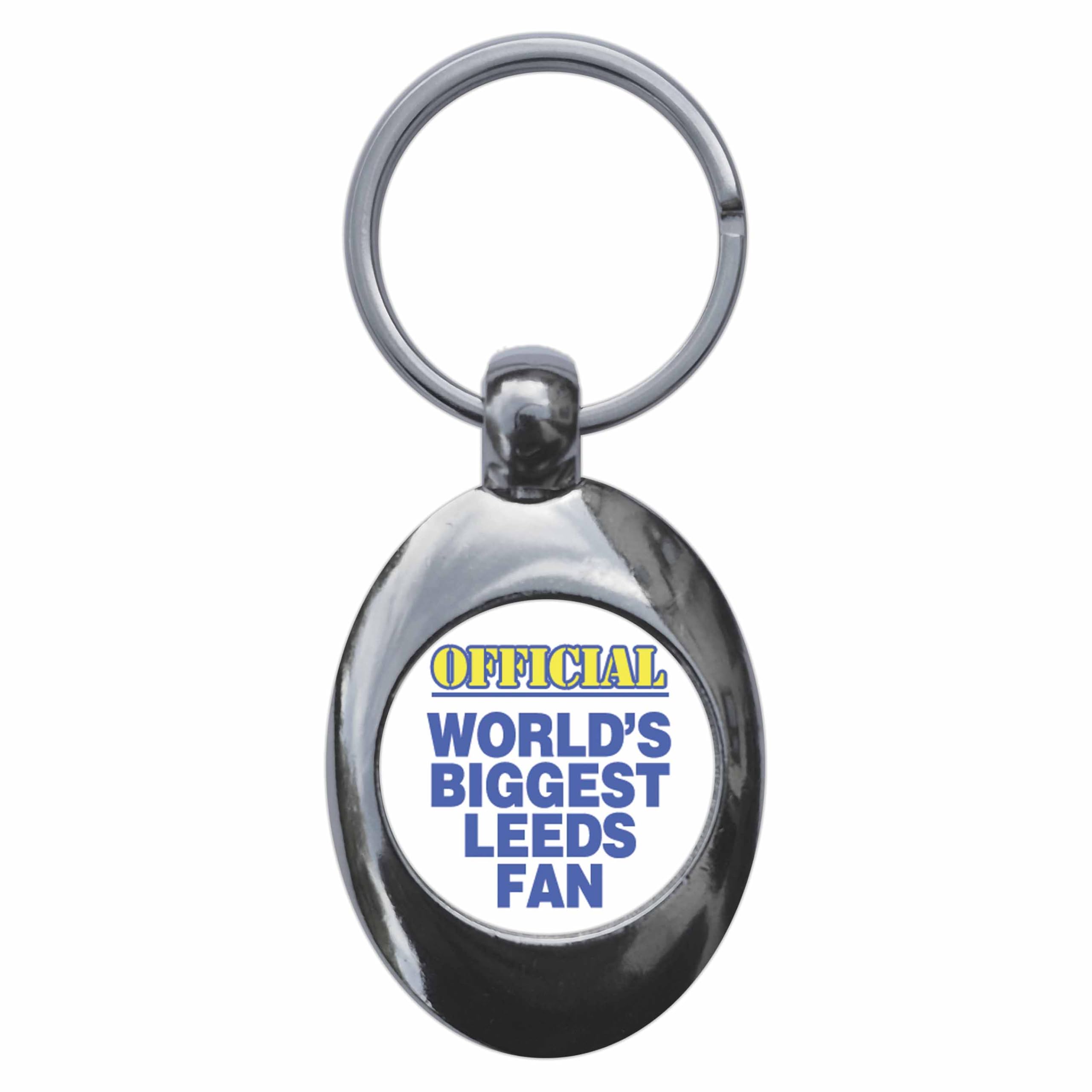 Ozorath World's Biggest Leeds Fan Keyring Keychain With Trolley Coin