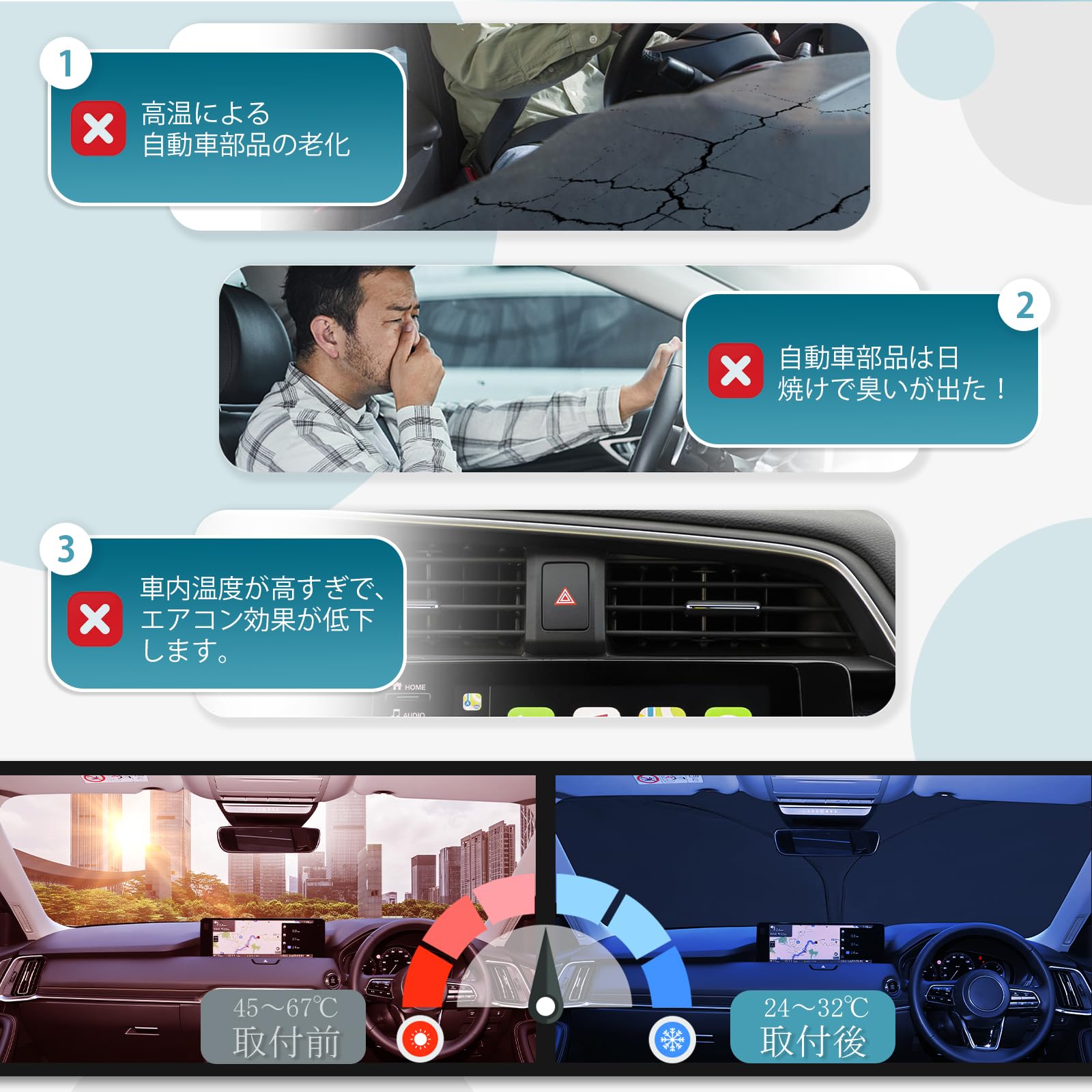 Amazon.co.jp: 【CDEFG】2022新型 マツダ CX-60 フロントサンシェード 
