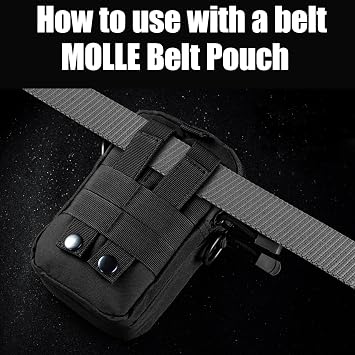 Tactical Molle Pouch, Universal EDC Waist Bag Pouches, Outdoor Belt Bags Gear Tool Gadget Pocket with Cell Phone Holster