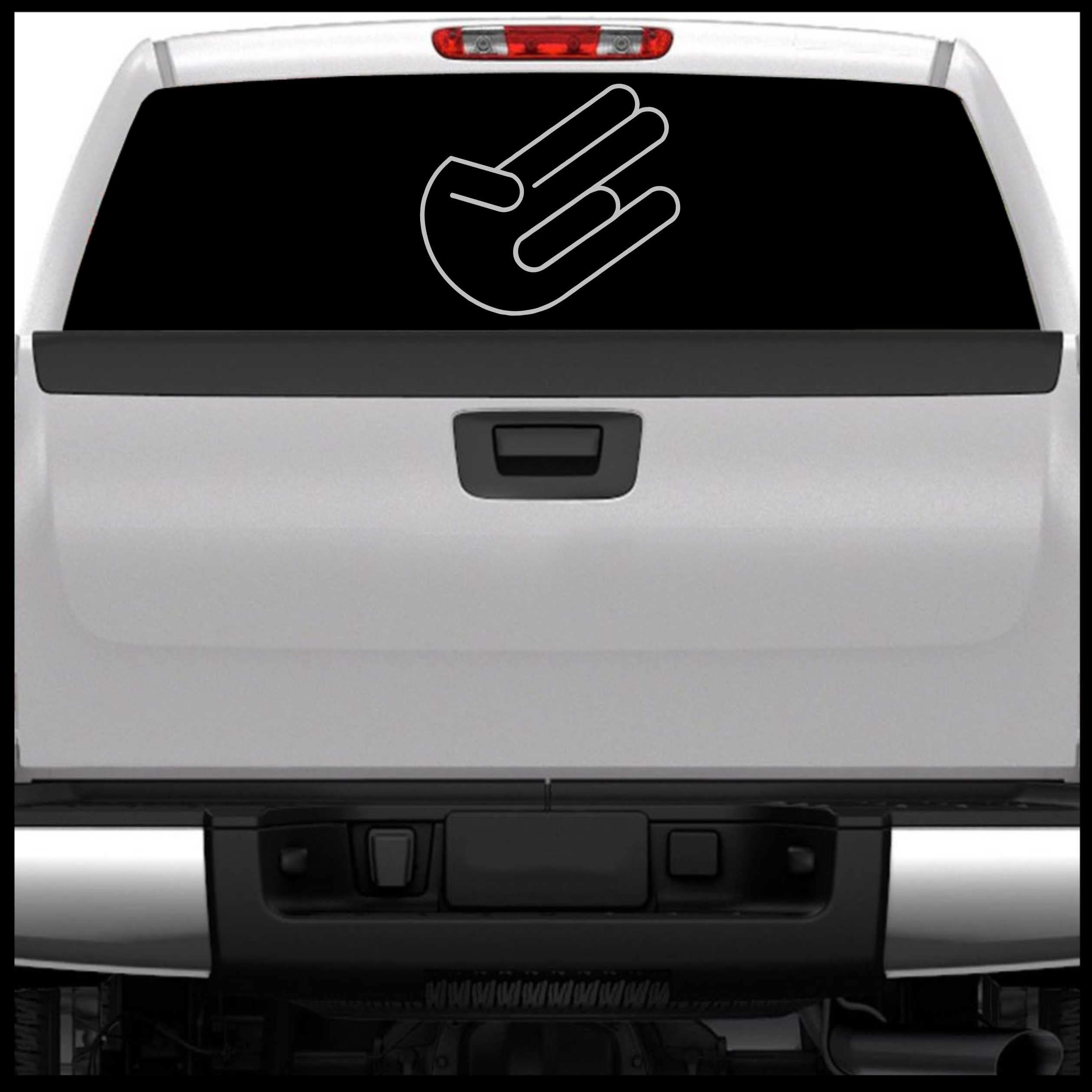 Grand autocollant en vinyle argent 45cm pour voiture et camion