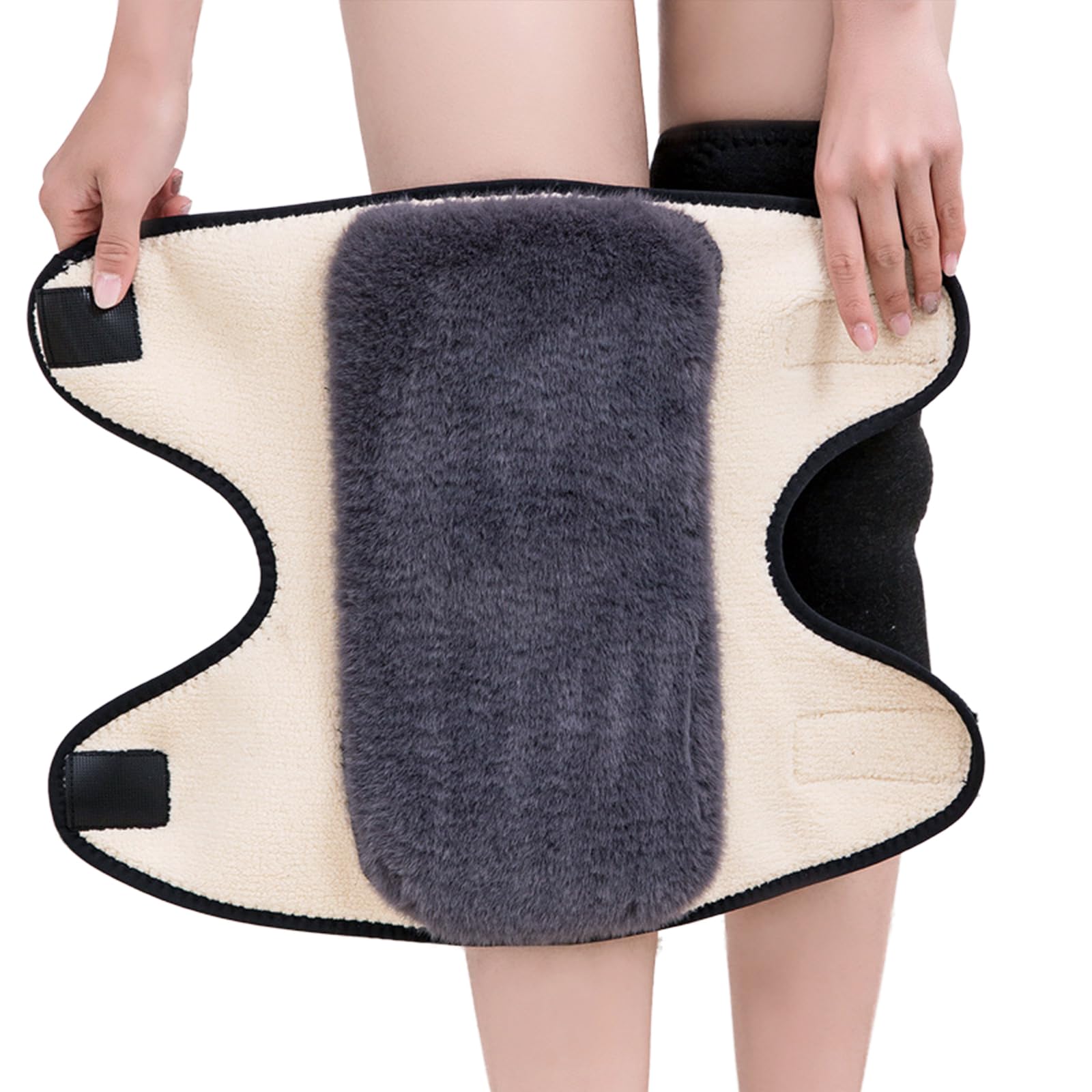 Amazon.com: Men Women Thermal Fleece Lined Knee Brace Cashmere