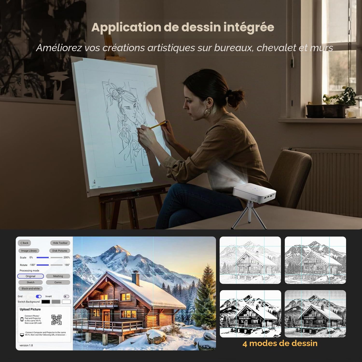 Caydo M1C Projecteur de Dessin pour Artistes avec Application dédiée