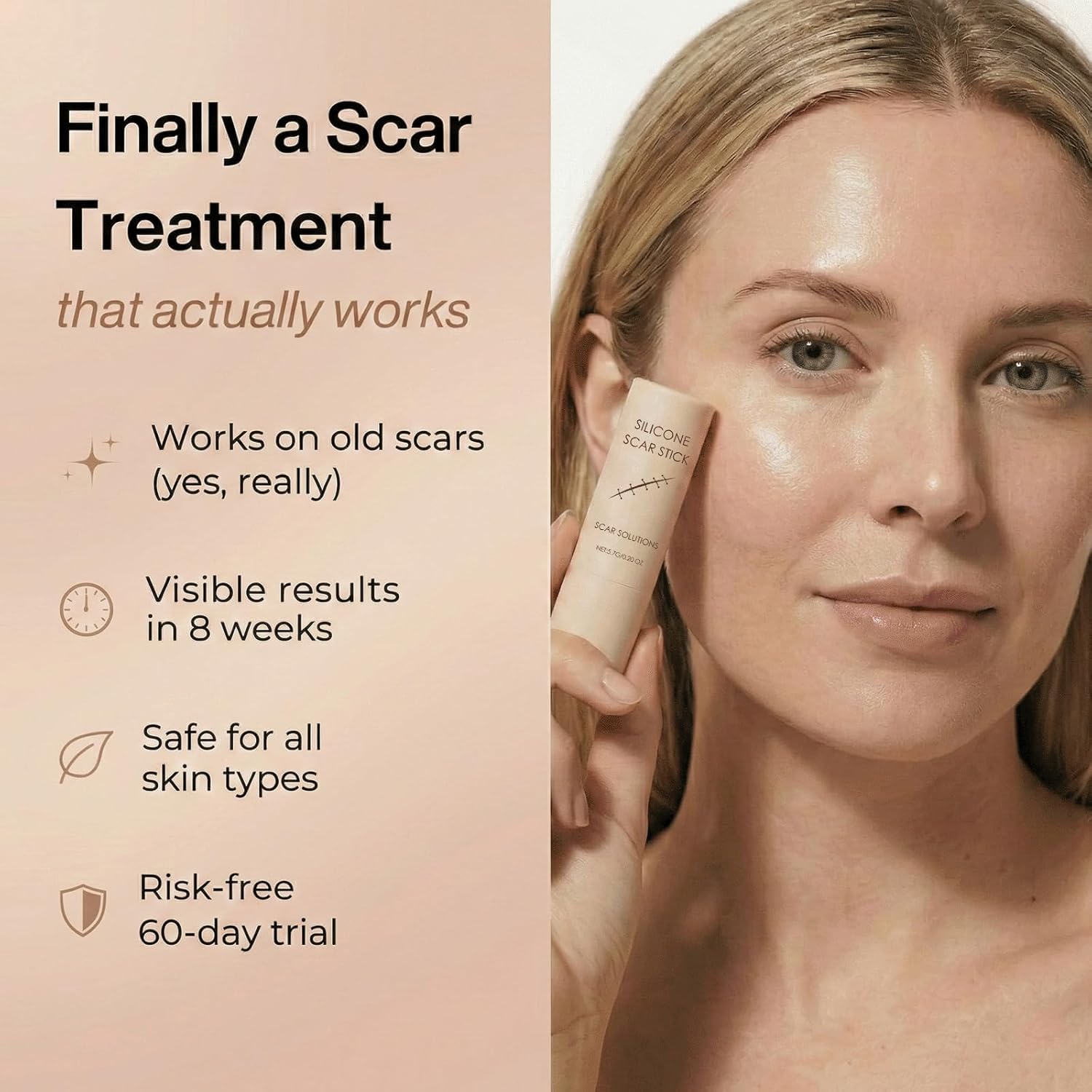 Scar Stick, Suitable for Old Scars, Acne Marks, and Stretch Marks,Formula Infused with Centella Asiatica Extracts and Vitamin E Soothes, Repairs and Forms Protective (2)