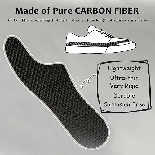 Miniatura 2 de Morton's Extension - Plantilla de fibra de carbono, 1 placa rígida para inserción de zapatos para dedos de Morton, puntera de césped, Hallux