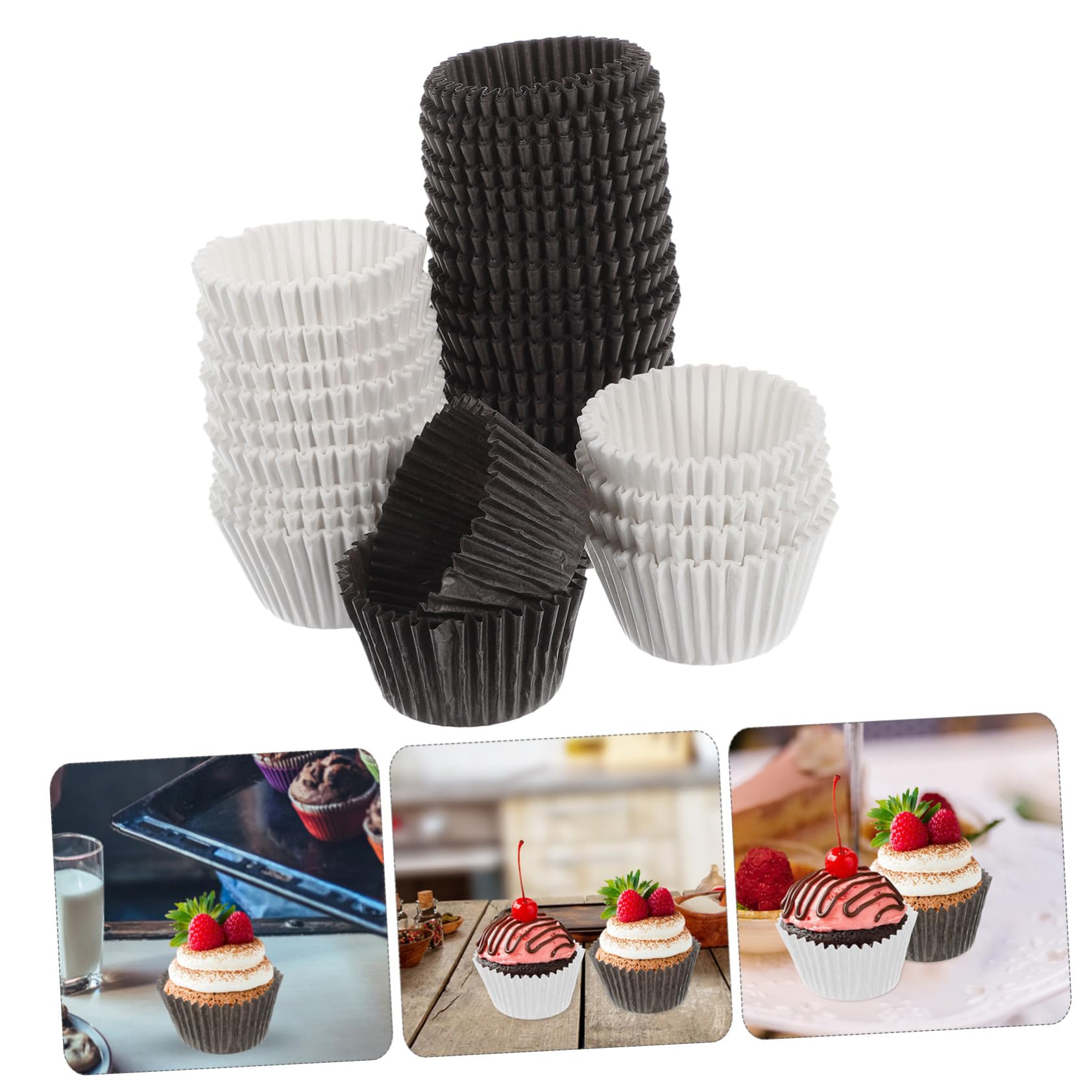 Moldes para Hornear de Papel Antigrasa 1000 Piezas para Muffins y Postres