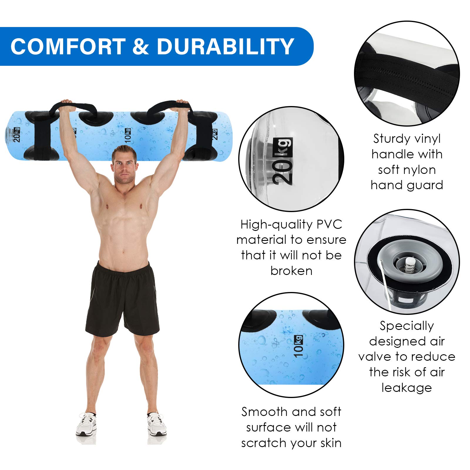 Amazon.co.jp: Aqua Instead of Sand Bag 調節可能な水入りサンド