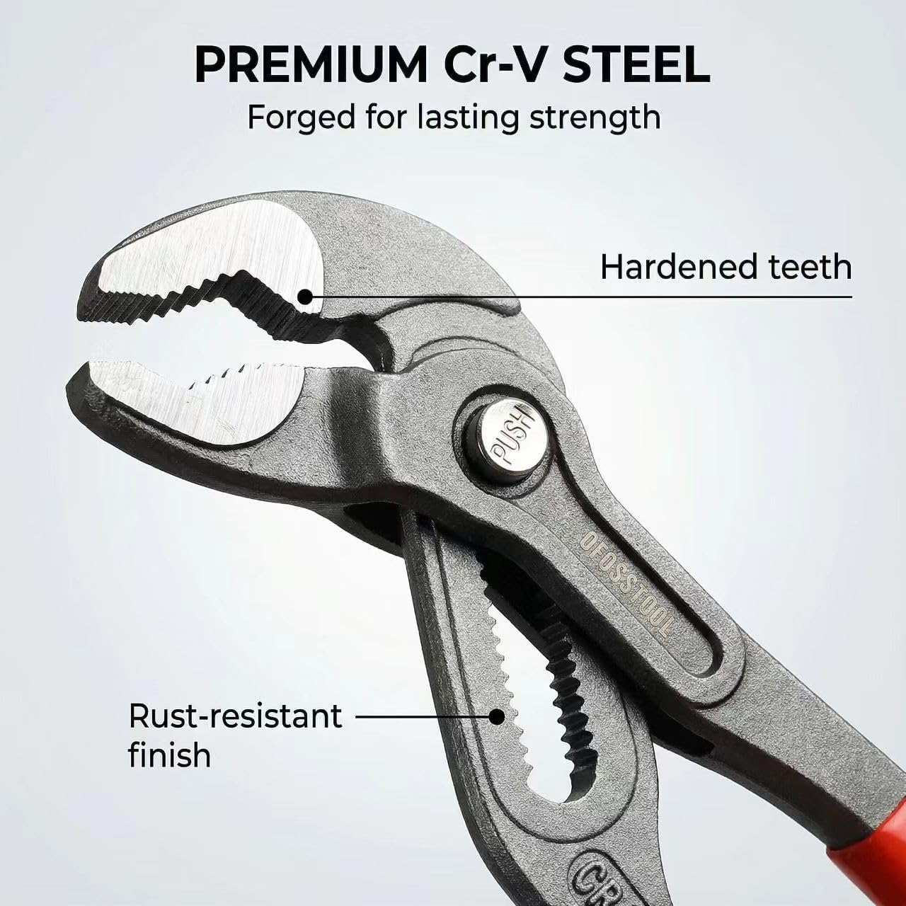 2pc Groove Joint Plier, Adjustable Pliers Multi-Purpose Water Pump Pliers, Tongue And Groove Plier, V-Jaw, Chrome-Vanadium Steel,Slip Joint Plier Set For Craftsman Lineman Engineer(7+10inch)