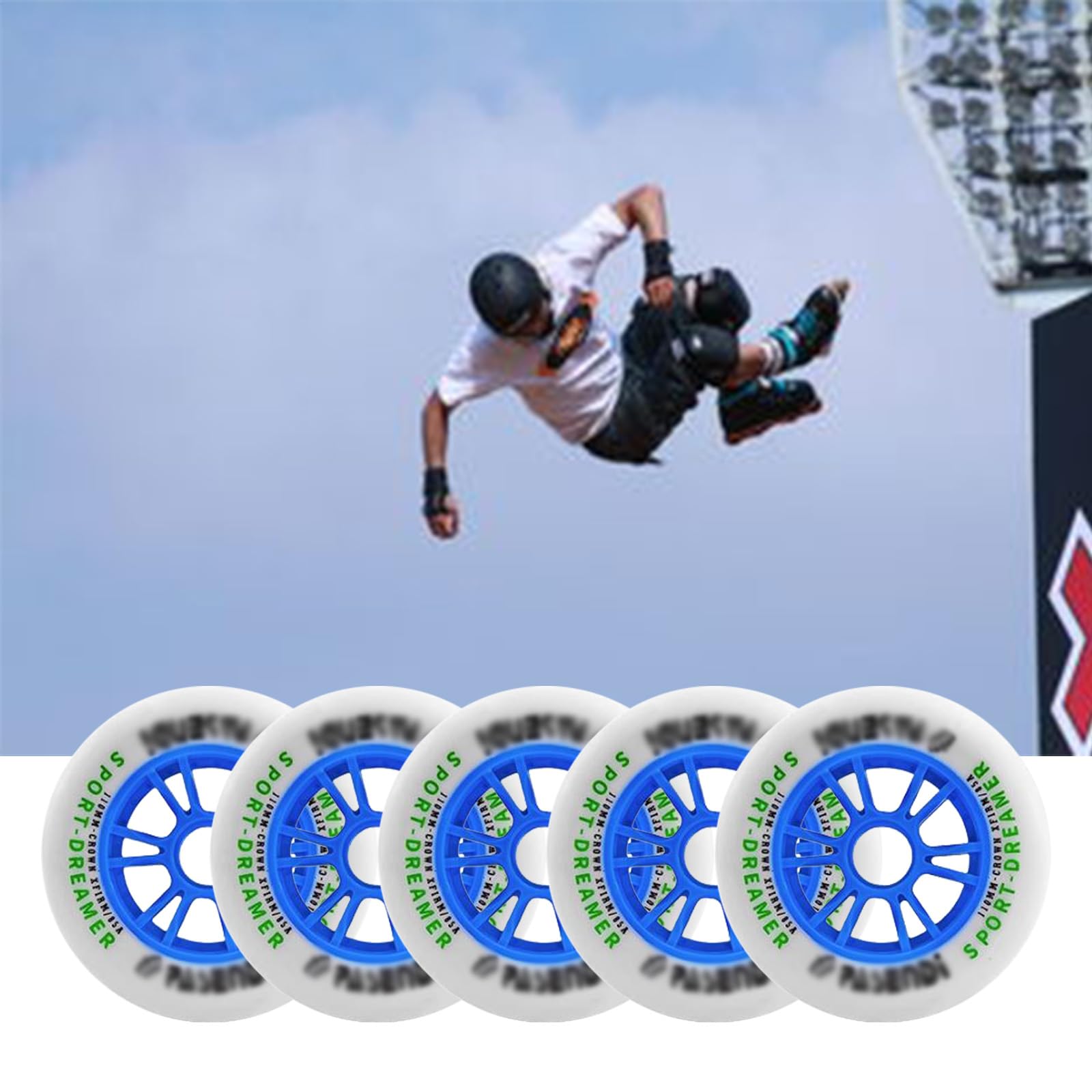 8 Roues Patins à Roulettes 85A - Roues Rechange 72mm 76mm 80mm Pour Patins En Ligne Et Scooter