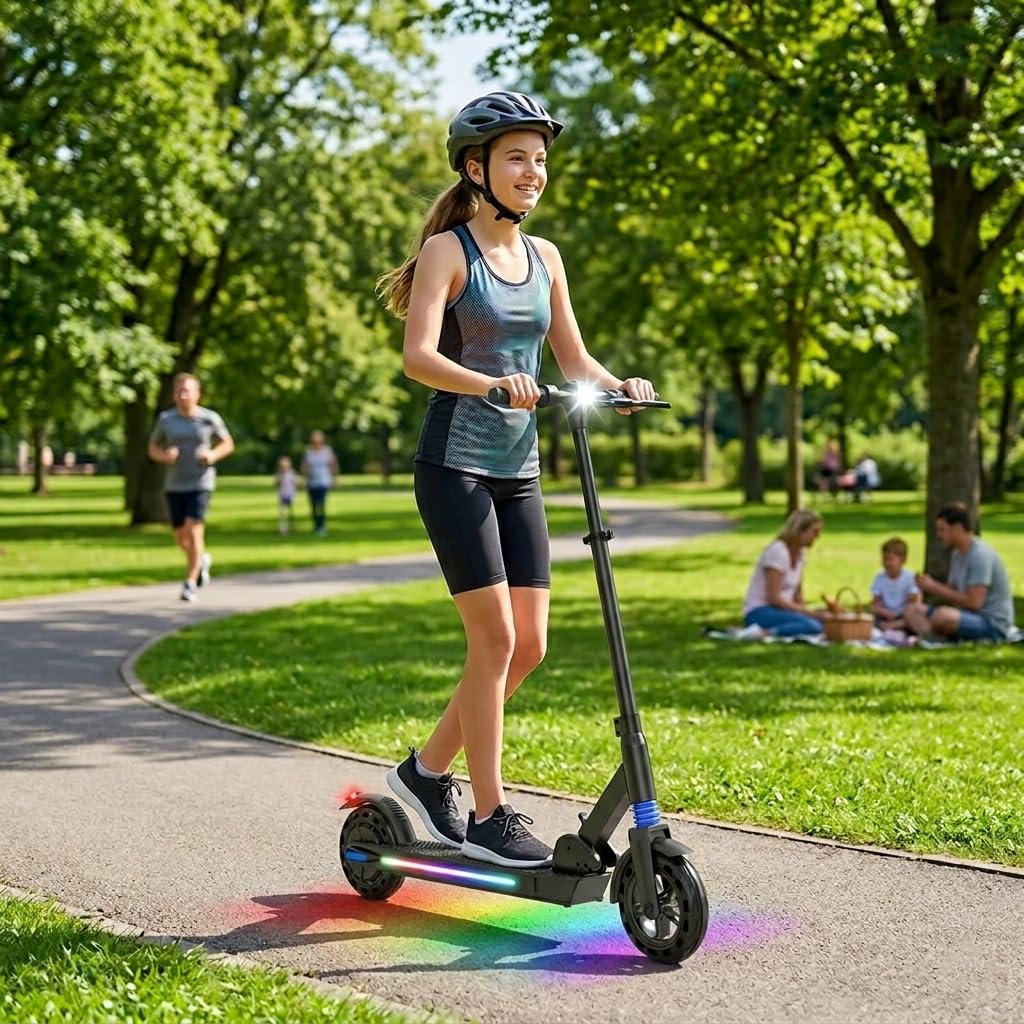 Elektroroller für Kinder 8-16 Jahre, Faltbarer E Scooter mit LED-Anzeige, 250W Motor, Höhenverstellbar, Bis 20 km Reichweite & 20 km/h, Elektro Scooter für Kinder und Jugendliche