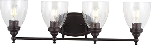 Miniatura 6 de JONATHAN Y JYL7471A Marais - Lámpara de pared LED de 30 pulgadas, 4 luces, de metal, cristal, tradicional, 2700 K, 4 W, bombillas reversibles para