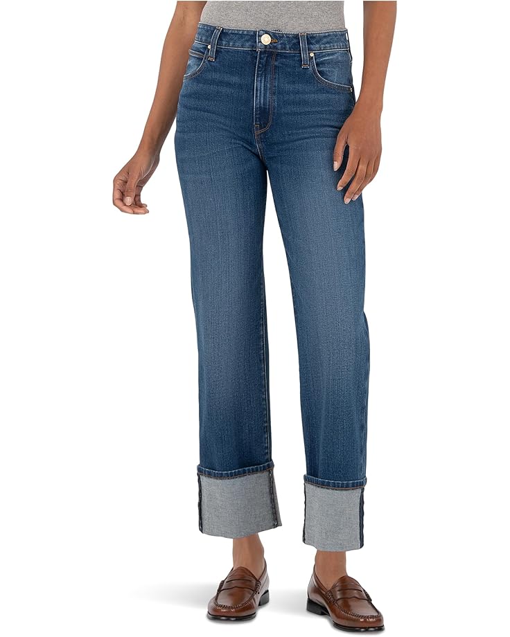 KUT from the Kloth Sienna High-rise Straight Leg-roll Up 5" - Main View