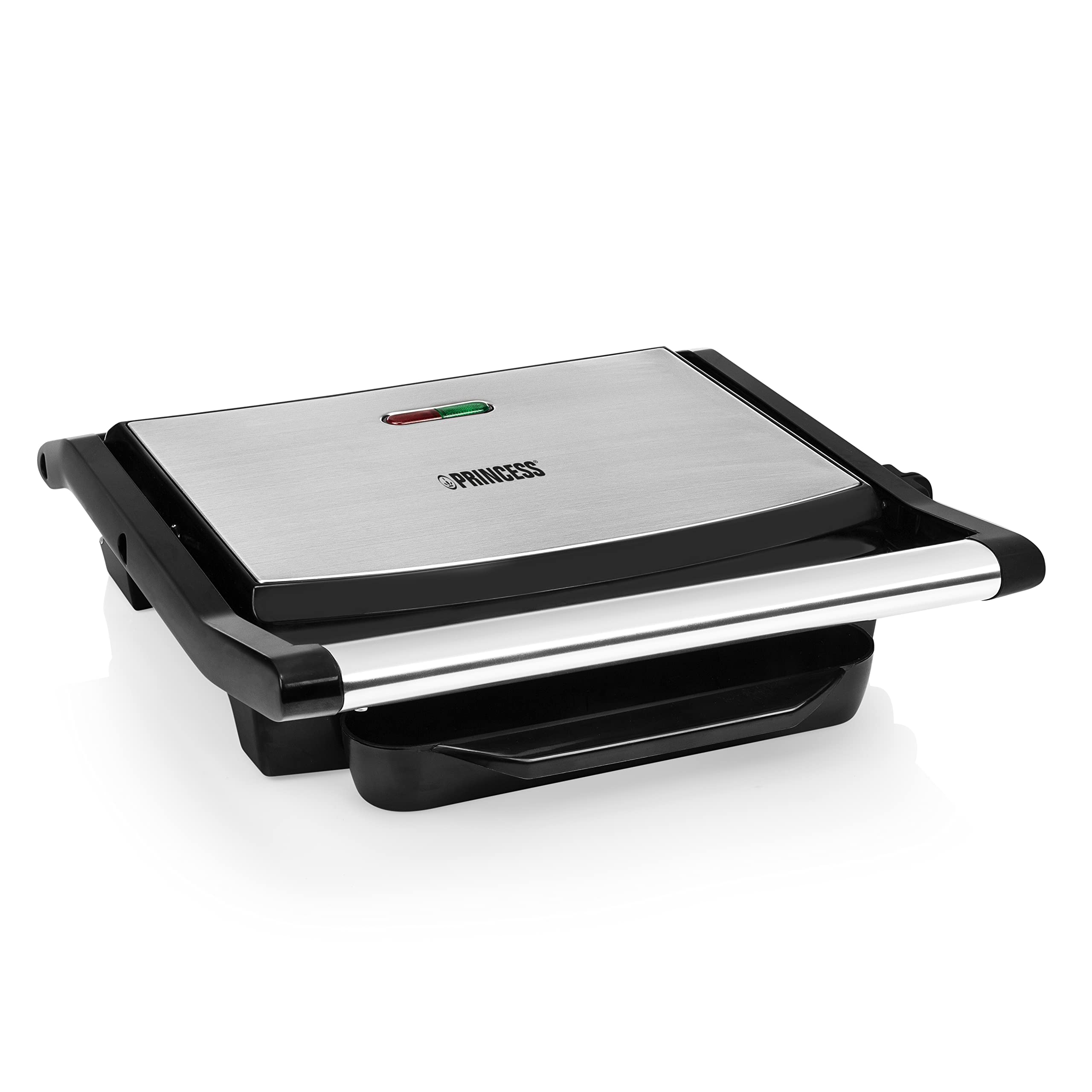 Princess Piastra per Panini Grill 112415, 2000 watt, 30 x 24 cm, Coperchio galleggiante, Nero, Acciaio Inox