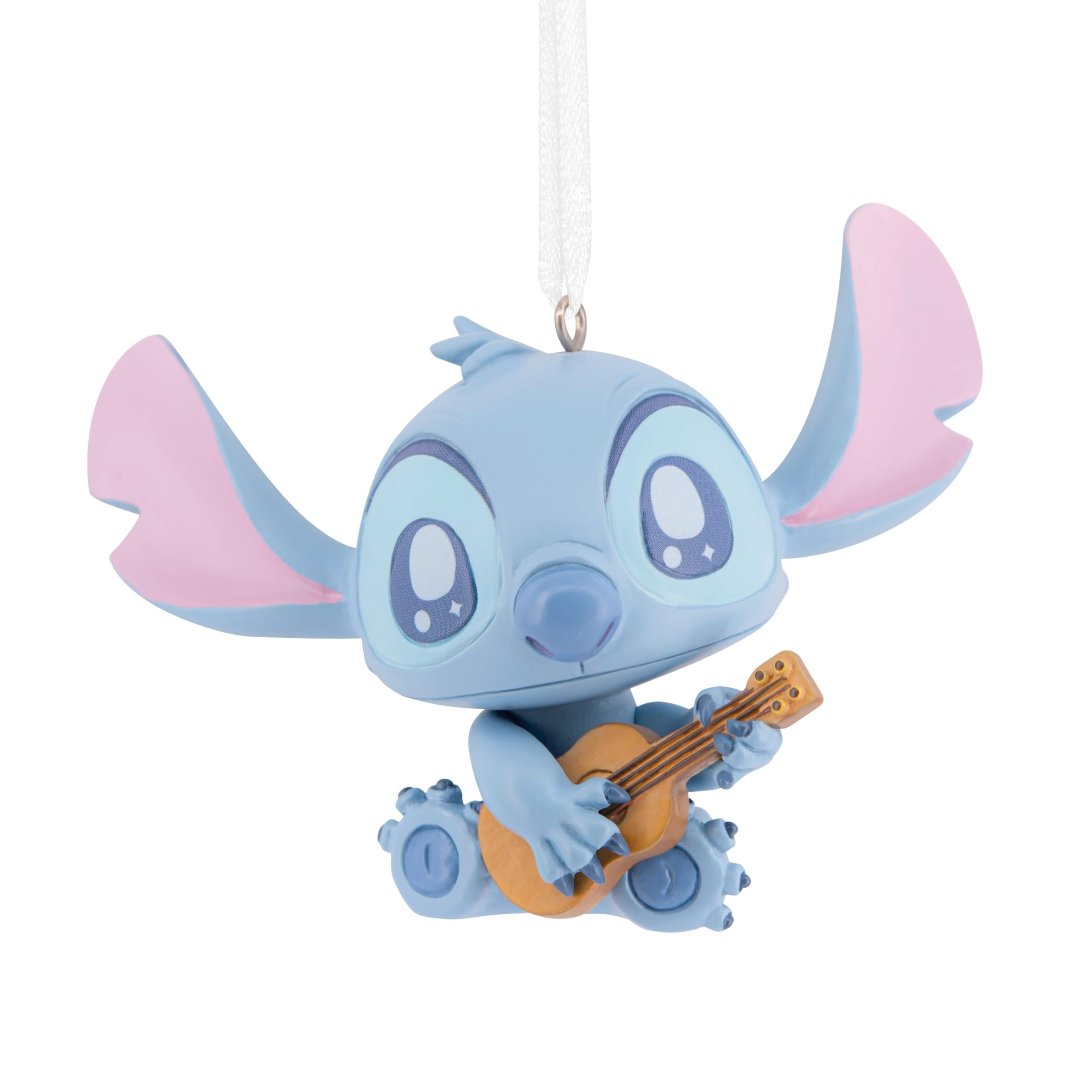 Hallmark Stitch with Ukelele Keepsake Hanging Ornament, Disney Tree Decoration, Lilo & Stitch, Blue