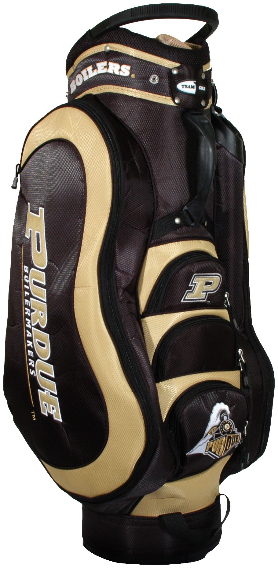 Team Golf NCAA Medalist Golf Cart Bag, 14-Way Top with Integrated Handle & External Putter Well, 5 Zippered Pockets, Padded Strap, Umbrella Holder & Removable Rain Hood