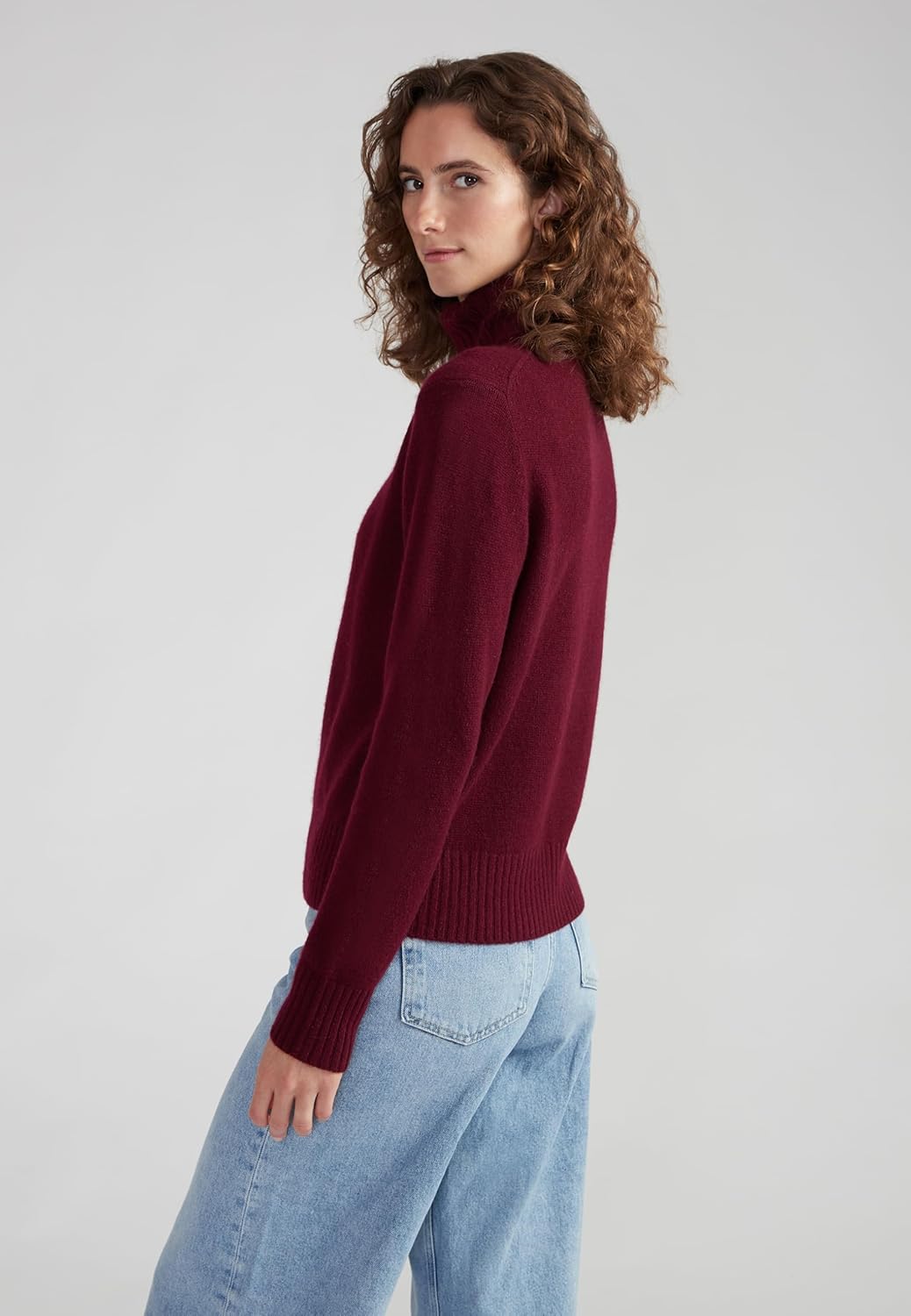 Style & Republic Women's 100% Cashmere Turtleneck Sweater, Regular Fit, Premium Knit Jumper for Autumn, Winter and Spring - Image 2