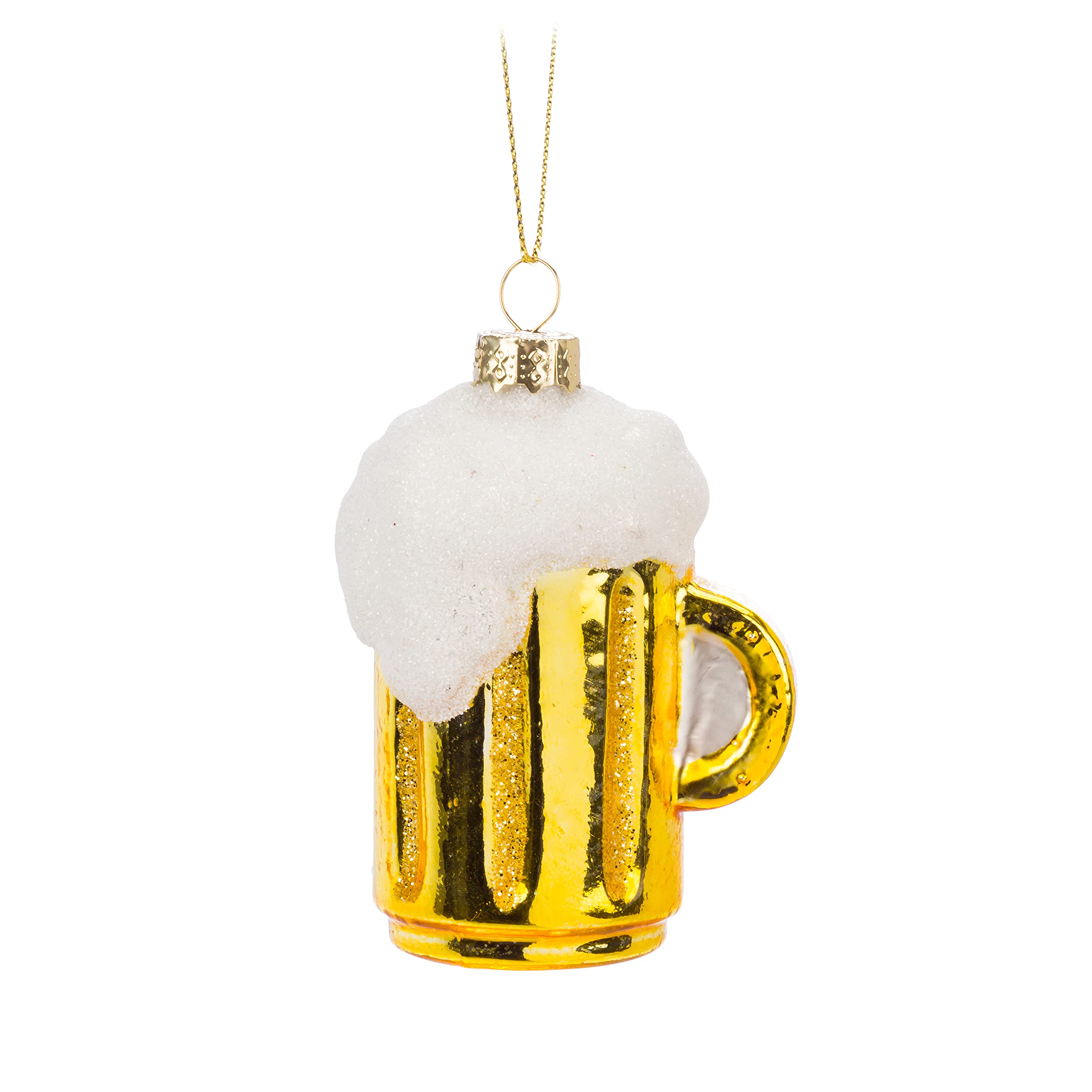 Abbott Collection 18-Whimsy Beer Stein Ornament, Gold
