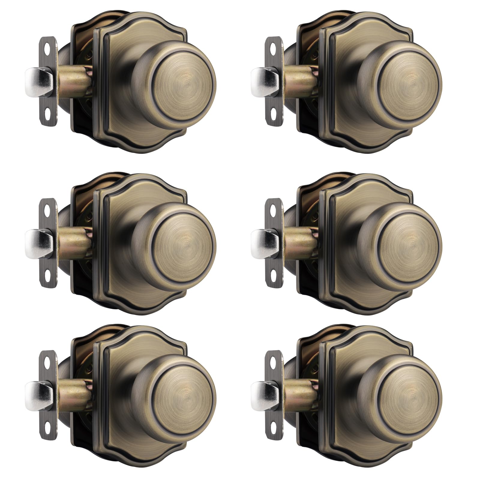 Gold Camelot Door Knobs - 6 Pack -23 Gold Camelot Door Knobs - 6 Pack -23