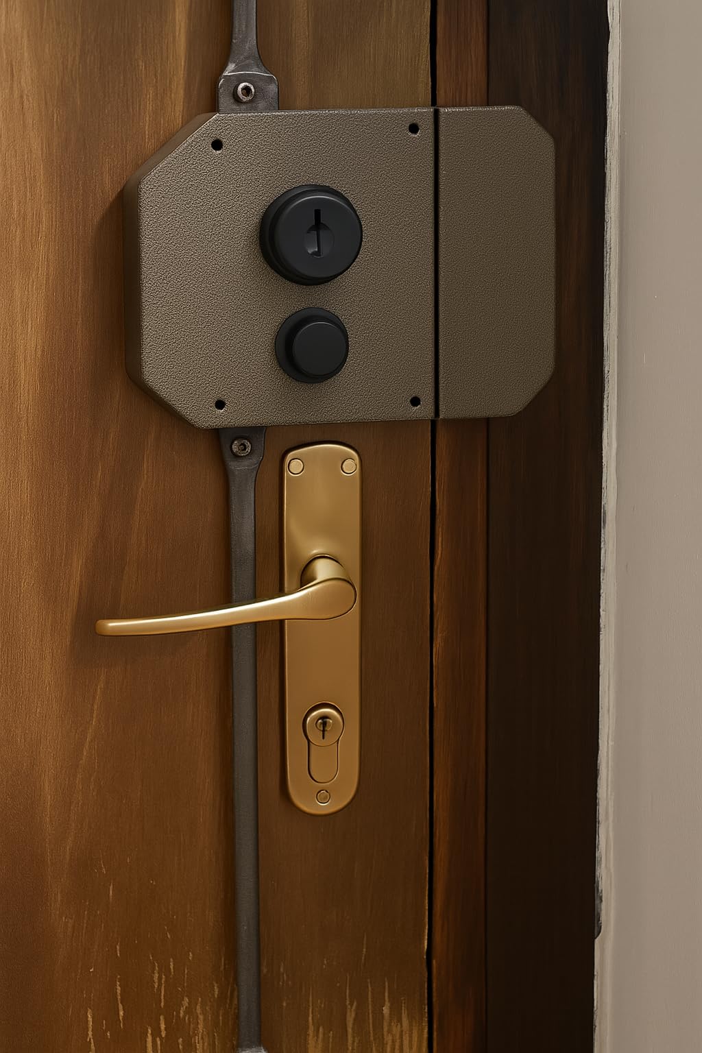 Serratura Per Portoncino Blindato 137x166 mm Completa Di Tre Chiavi | Doppia Mandata Mezzo Giro Con Supporti e Aste – Massima Sicurezza Per La Tua Porta