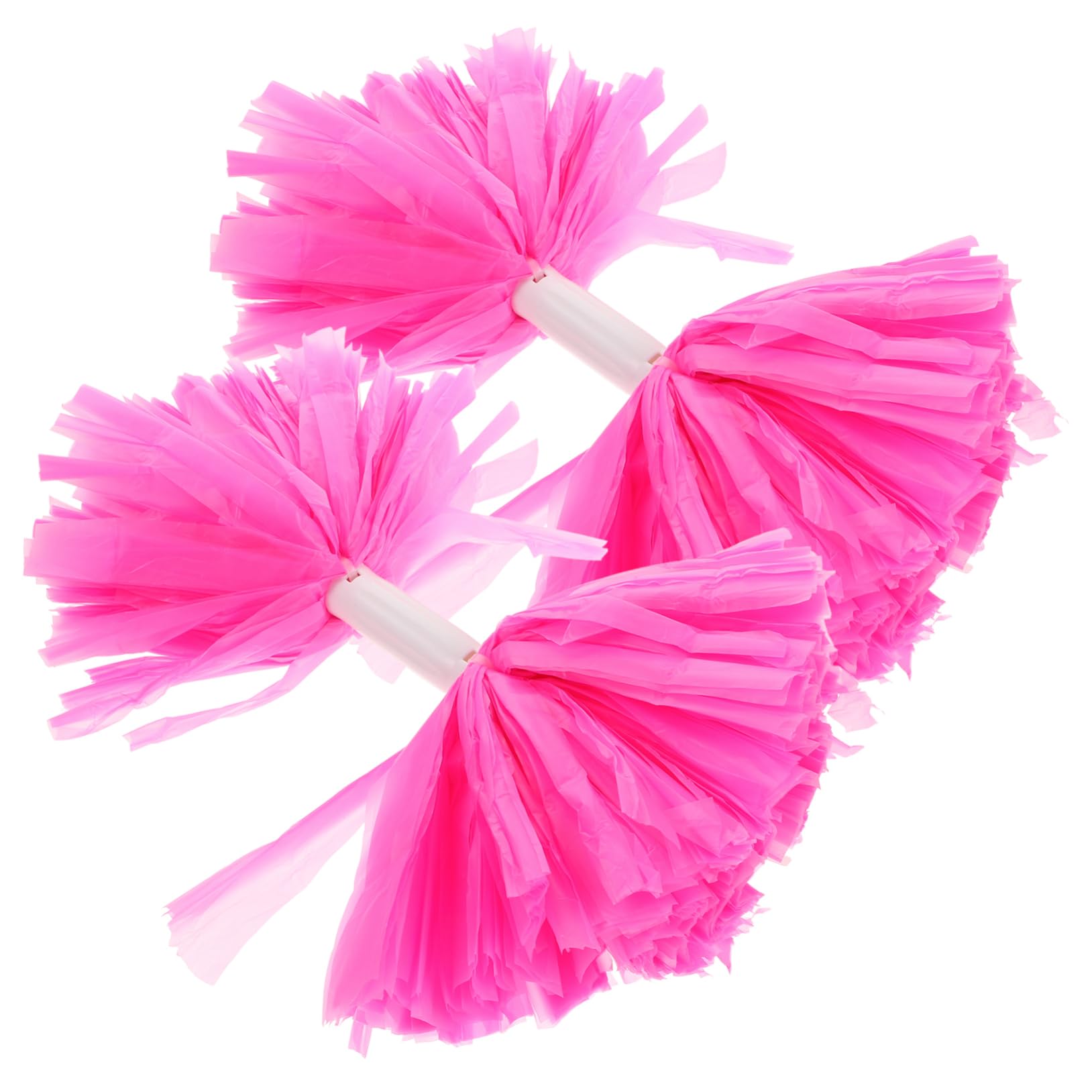 Abaodam 2pcs Hand-cranked Flower Balls for Cheerleaders Pom Poms with Handle Cheerleading Accessories Sports Event Party Favors
