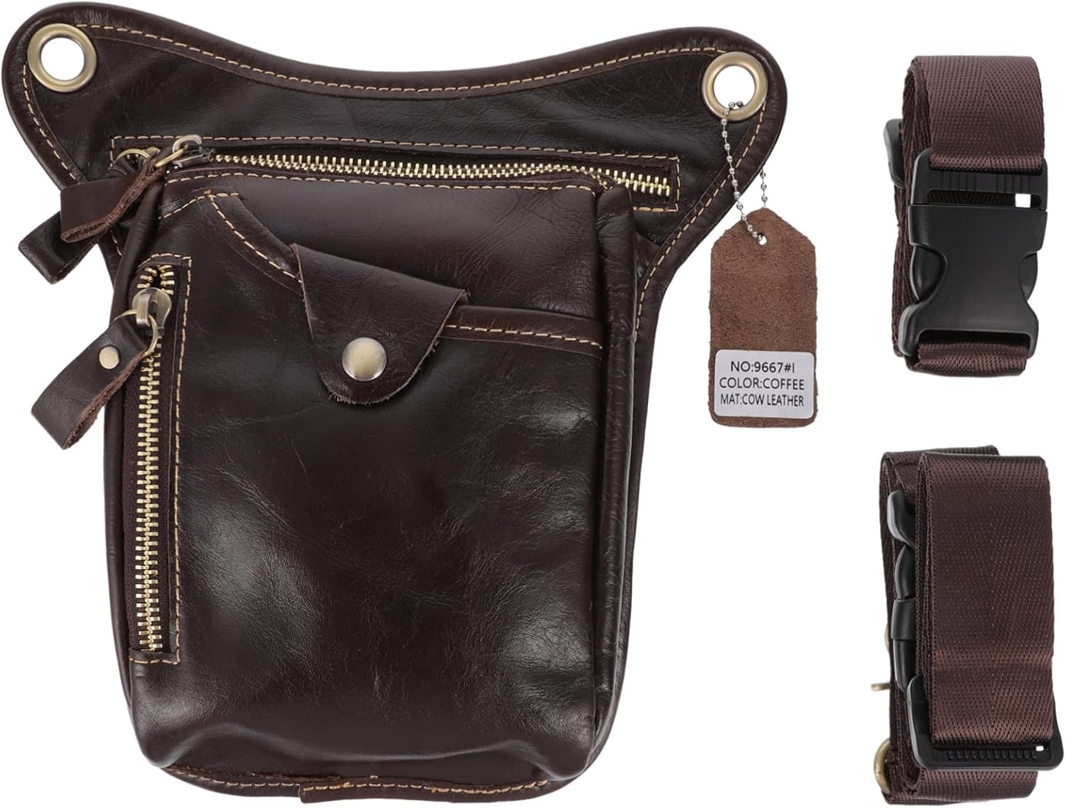 HANABASS 1pc Vintage Cycling Phone Bag for Men Pu Leg Pouch for Outdoor Sports Fits Phones for Biking and Hiking Multi-purpose Waist Pack