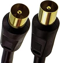 kenable 0.5m [0.5m] RF RG6 Coaxial Cable TV Antenna Male to Plug Black