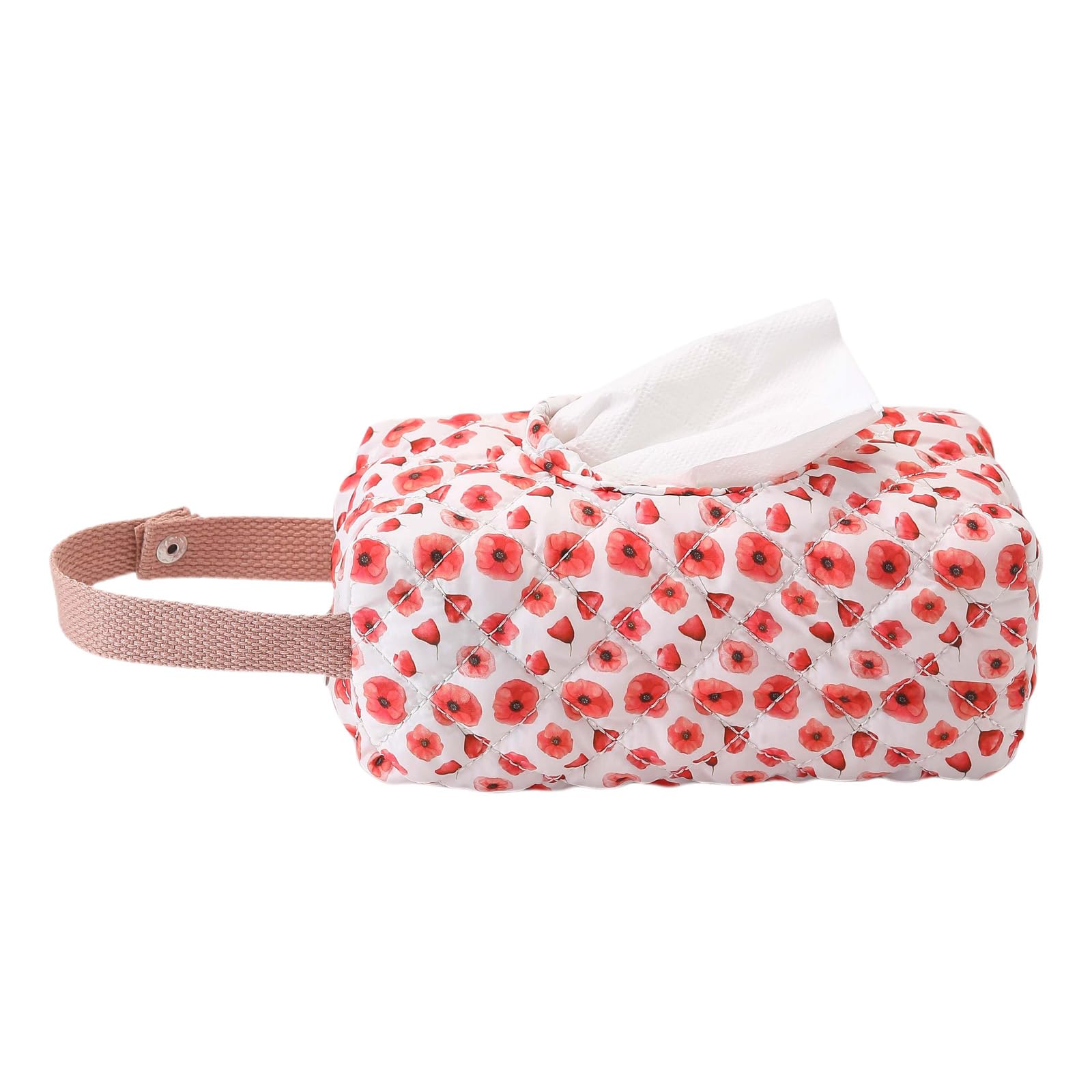 Style2 Portable Floral Print Baby Tissue Box Flip Cover Hanging Wipe Holder For Stroller & Travel