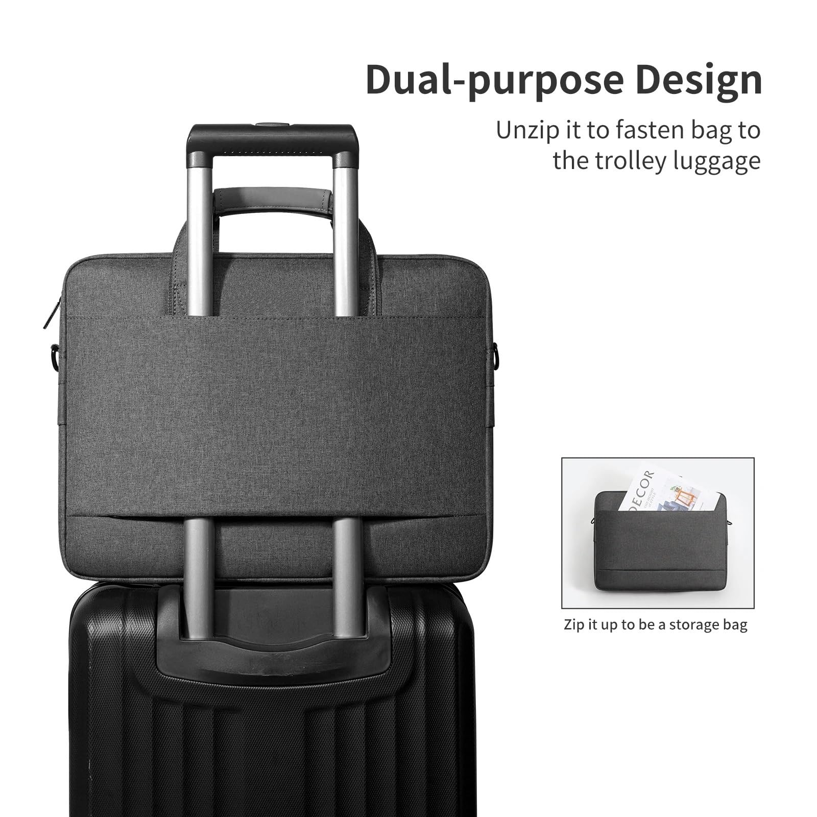 Ufficio Borsa multifunzionale da 15-16 pollici for laptop portatile di grande capacità Valigetta lavoro Cartella
