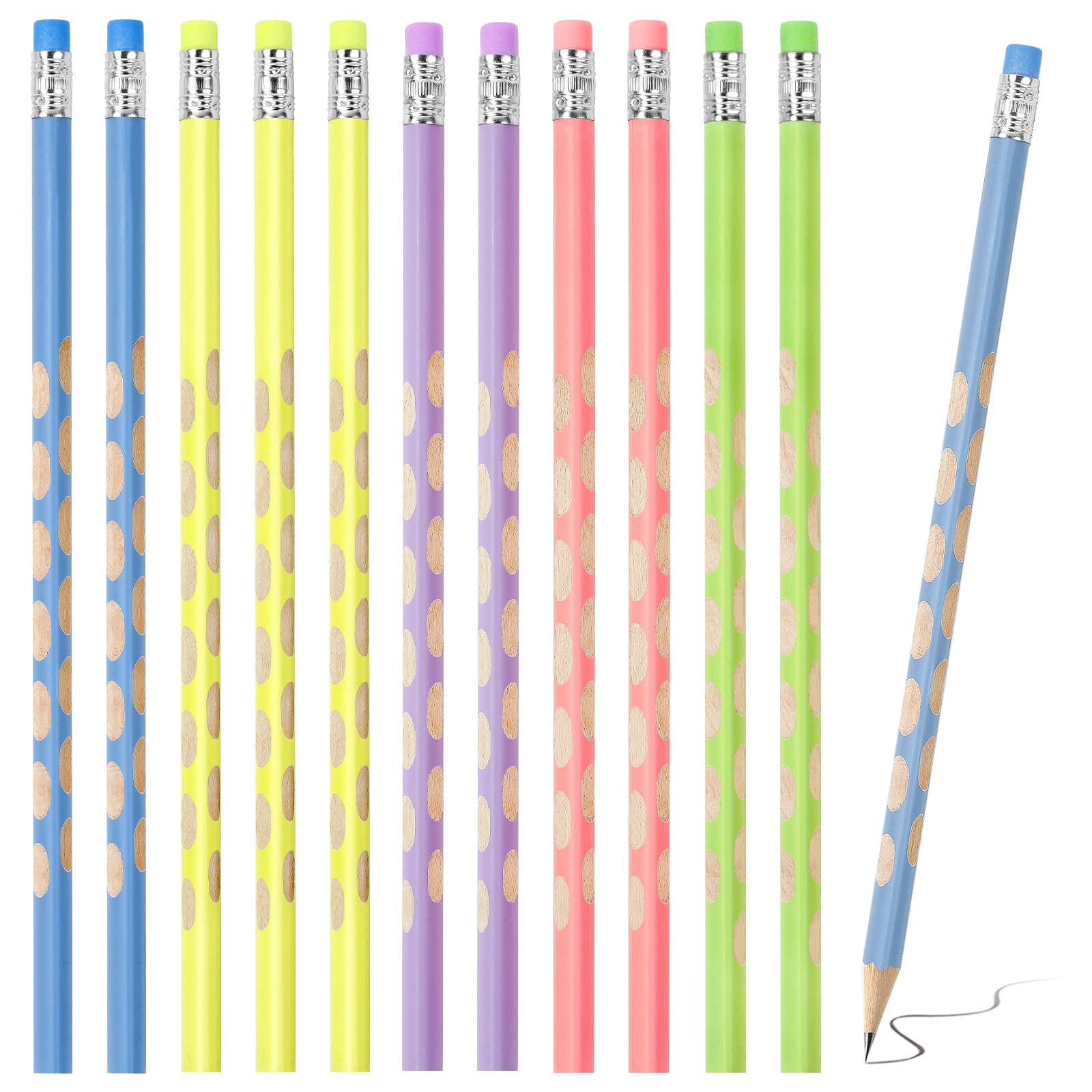 AUAUY Pencils #2 HB, Number 2 Pencils with Eraser, 12PCS Wood-Cased Pencils Cute Pencils Graphite Pencils Sketch Gift Pencils for Kids, Adults, School, Office, Wedding Party Favors