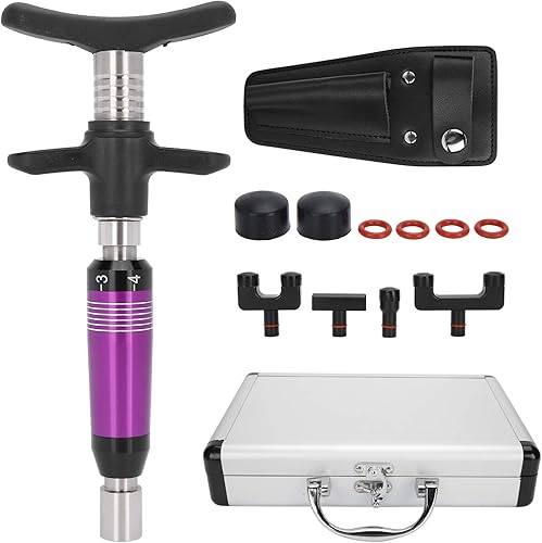 YUYTE Herramienta de ajuste quiropráctico manual de columna vertebral, pistola de masaje de 6 engranajes, ajuste de vertebración cervical espondy