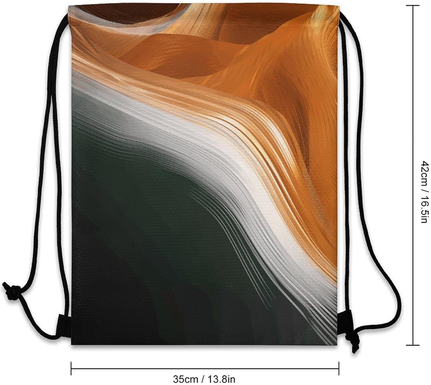 Pattern of Flag Elements Drawstring Backpack Made of Honeycomb Fabric,Convenient Drawstring Bag,Cinch Bags for Sports, Gym, Travel, Swimming, Beach