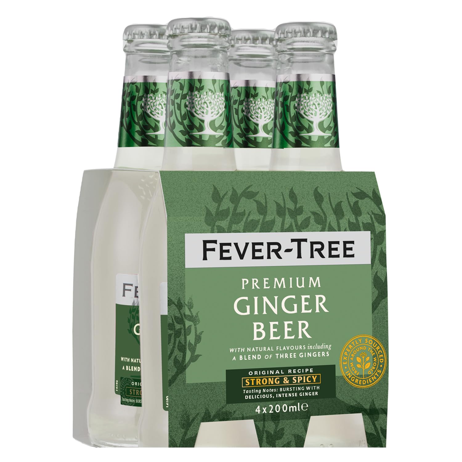 Fever-Tree Ginger Beer 4 x 200 ml (Pack of 6, Total 24 Bottles)