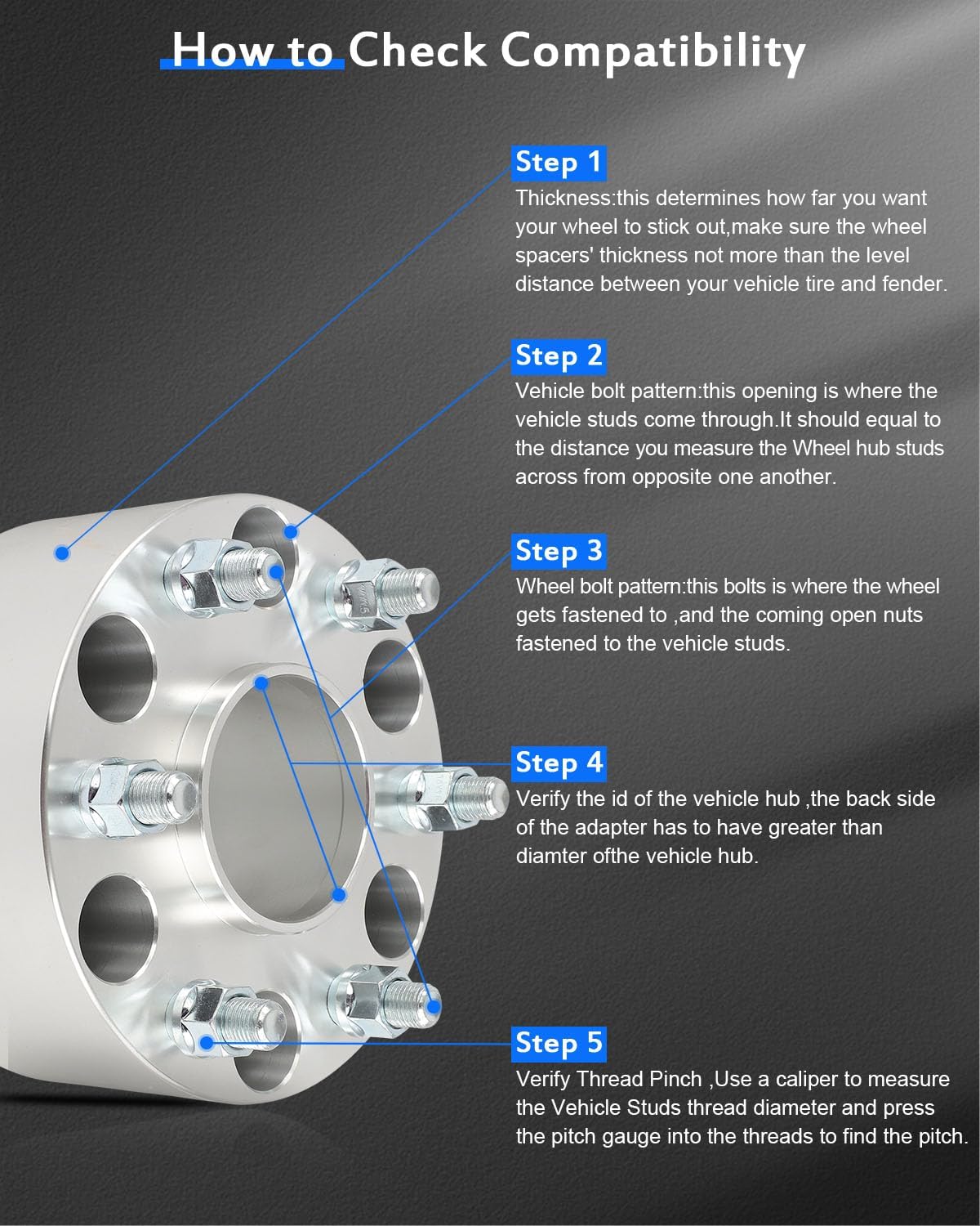 ECCPP 6x5.5 to 6x5.5 Wheel Spacers 3 inch 6 lug 6x139.7mm Fits for Chevrolet Silverado 1500 1999-2024| for Chevrolet Suburban 2014-2024-2PCS