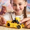 Transformers CYBERWORLD Bumblebee Armored Cyber Changers 10cm Action Figure, Quick Change to Car Mode, Robot Toys for Boys and Girls 6 Years and Over