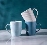 11 Mugs de porcelaine d'Ounce 6 Mugs de café pour thé, lait, cacao chaud, multicolore