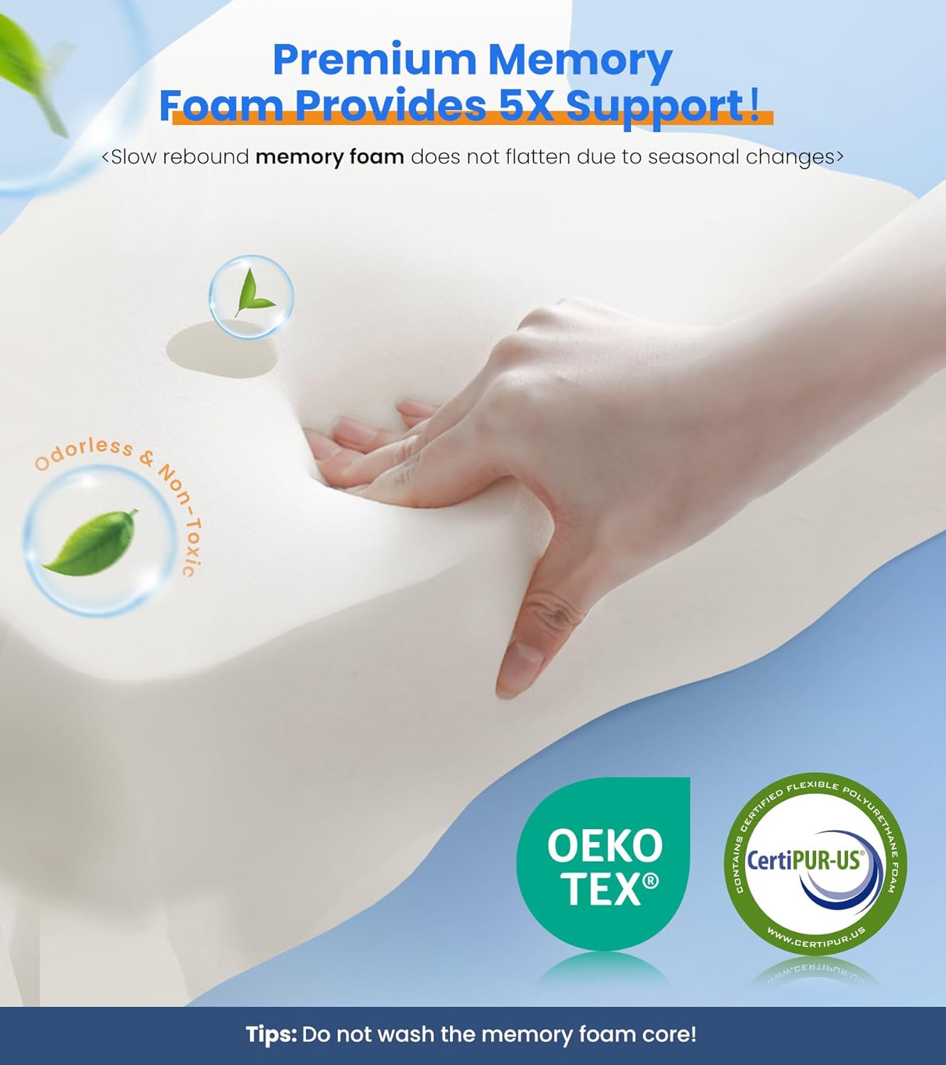 Ultra Pain Relief Cooling Pillow for Neck Support, Adjustable Cervical Pillow Cozy Sleeping, Odorless Ergonomic Contour Memory Foam Pillows, Orthopedic Bed Pillow for Side Back Stomach Sleeper