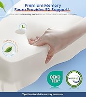 Vista 6 de Almohada de Alivio del Dolor Ultra de Enfriamiento para Soporte de Cuello, Almohada Cervical Ajustable para Dormir Cómodamente, Almohada de Espuma